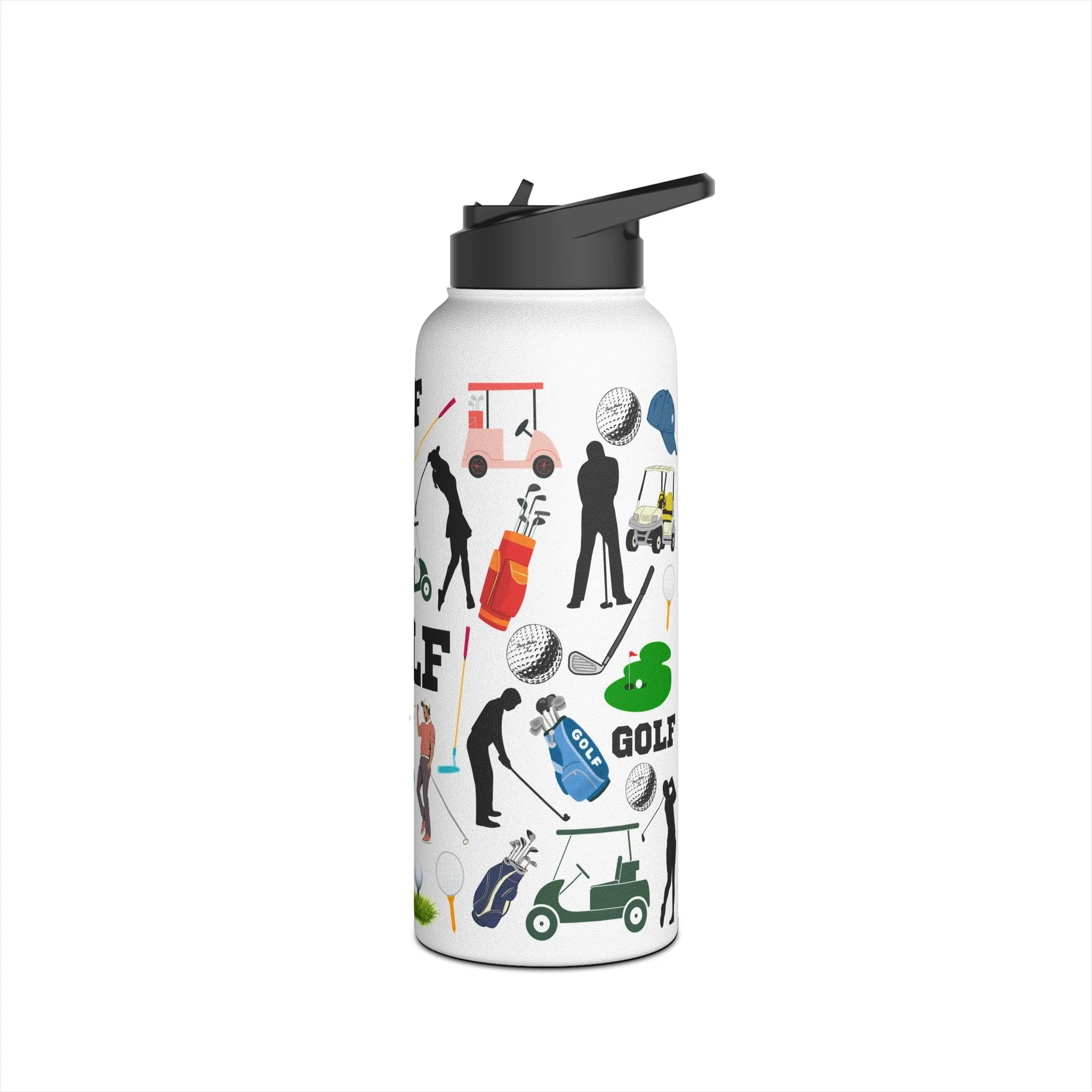Golfing Stainless Steel Water Bottle