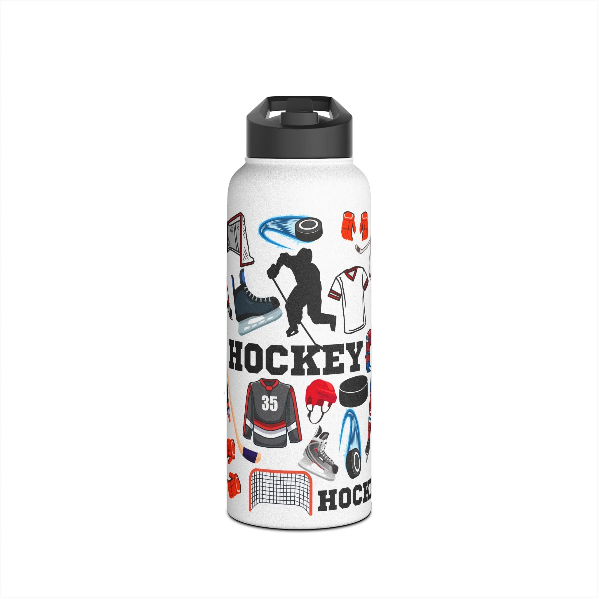 Hockey Stainless Steel 32oz Water Bottle