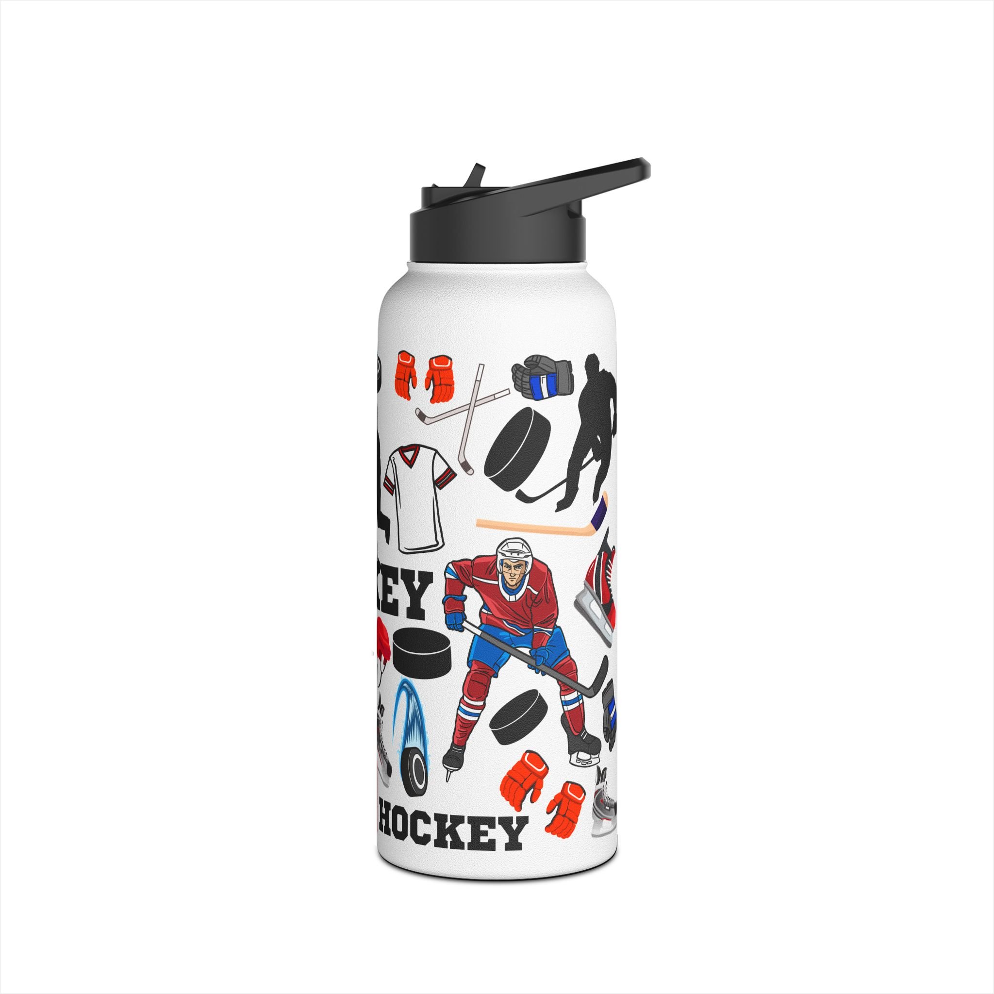 Hockey Stainless Steel 32oz Water Bottle
