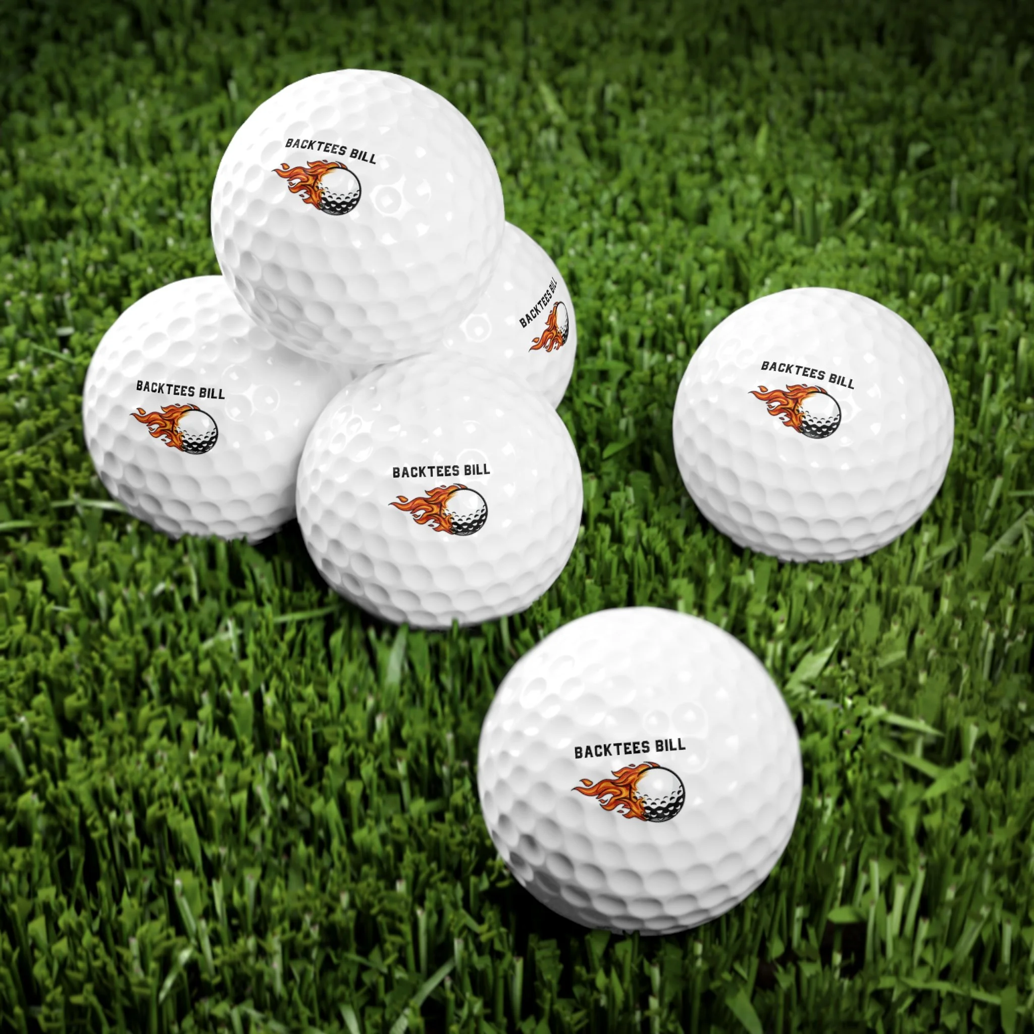 PERSONALIZED Name FIREBALL Golf Balls