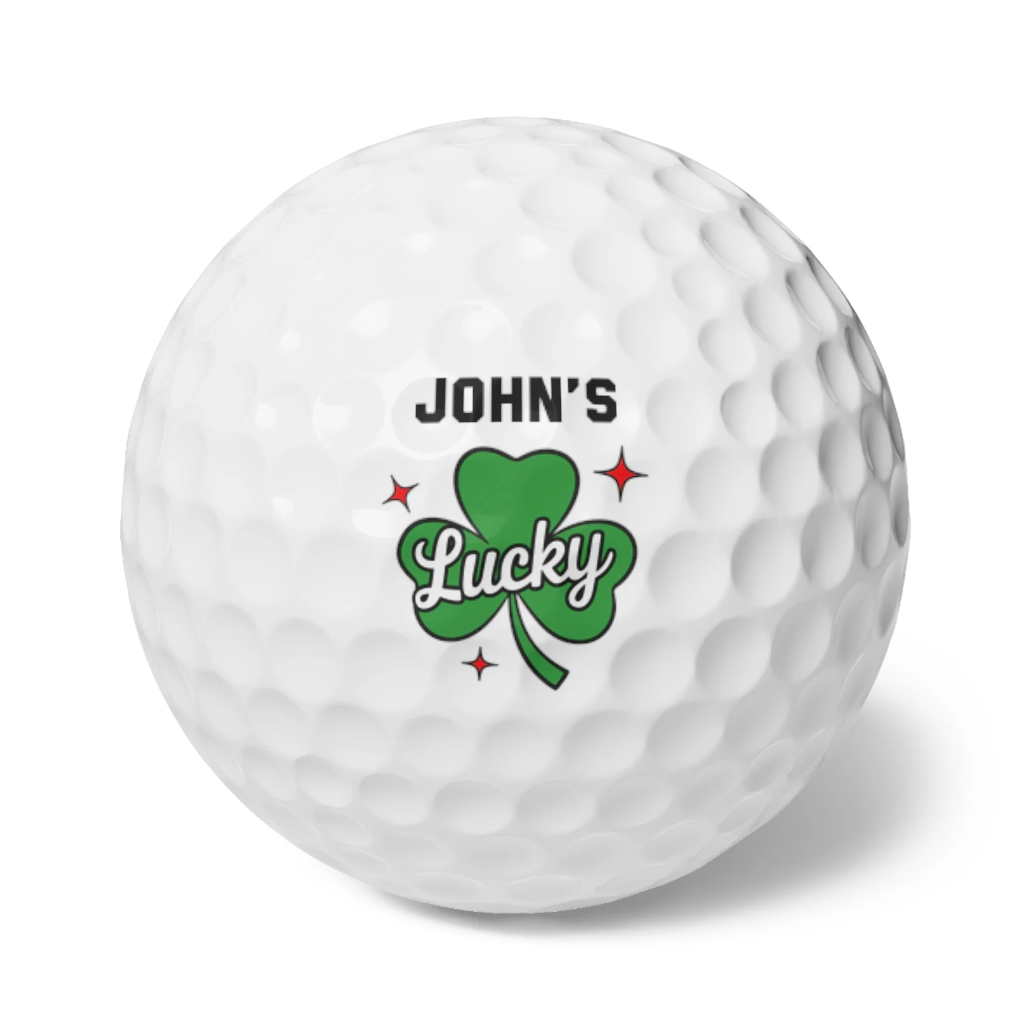PERSONALIZED LUCKY Shamrock Golf Balls