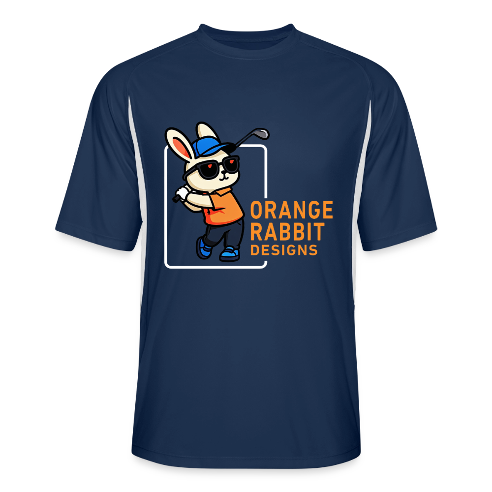 Orange Rabbit Golfer Men’s Cooling Performance Color Blocked Jersey