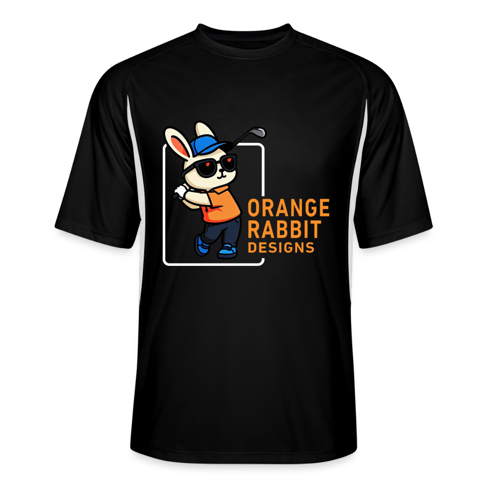 Orange Rabbit Golfer Men’s Cooling Performance Color Blocked Jersey