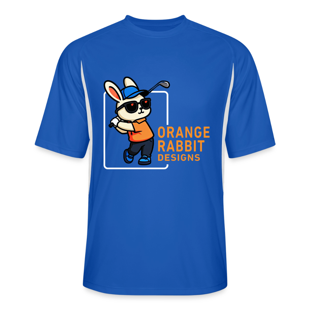 Orange Rabbit Golfer Men’s Cooling Performance Color Blocked Jersey