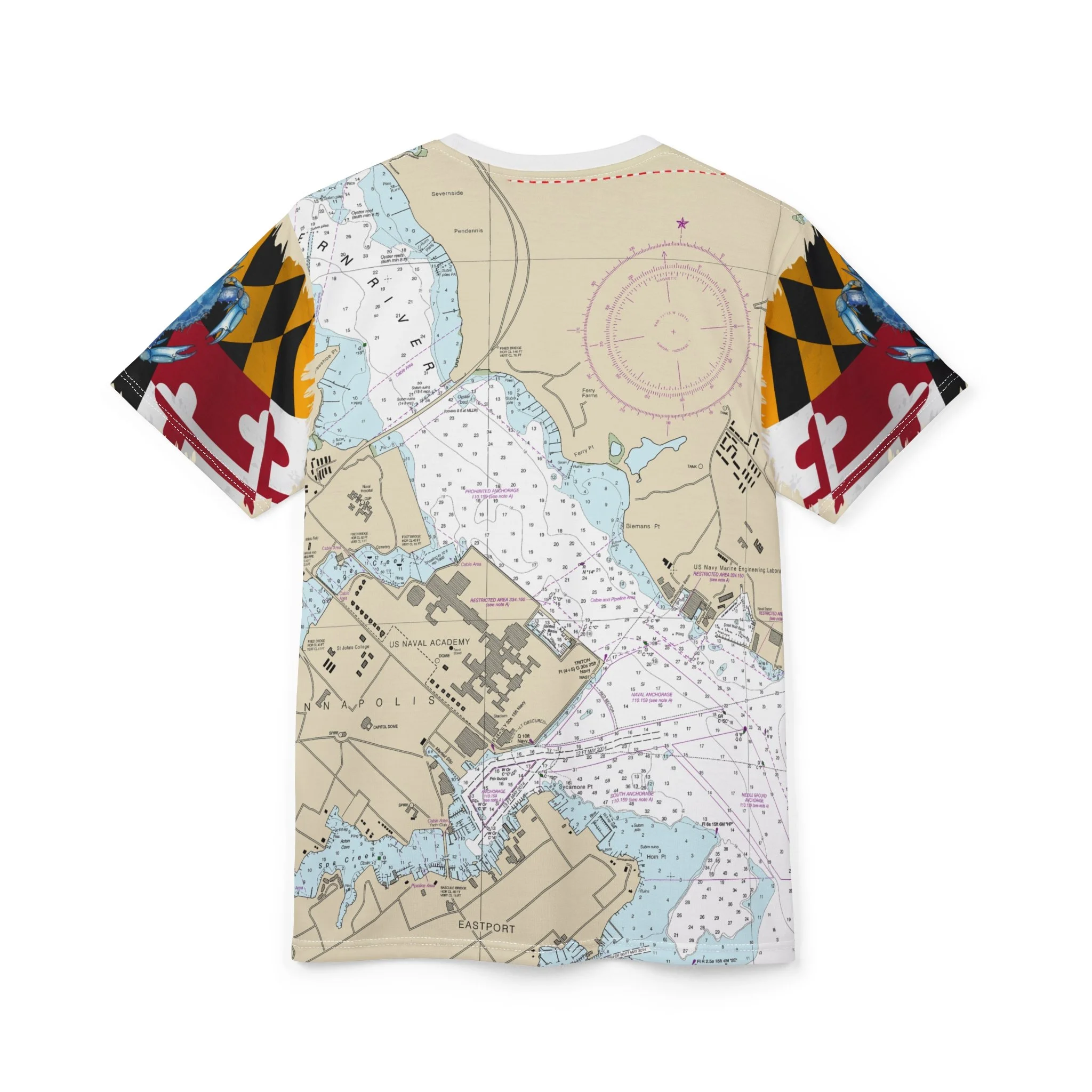 Maryland Chesapeake Bay Nautical Chart Tee