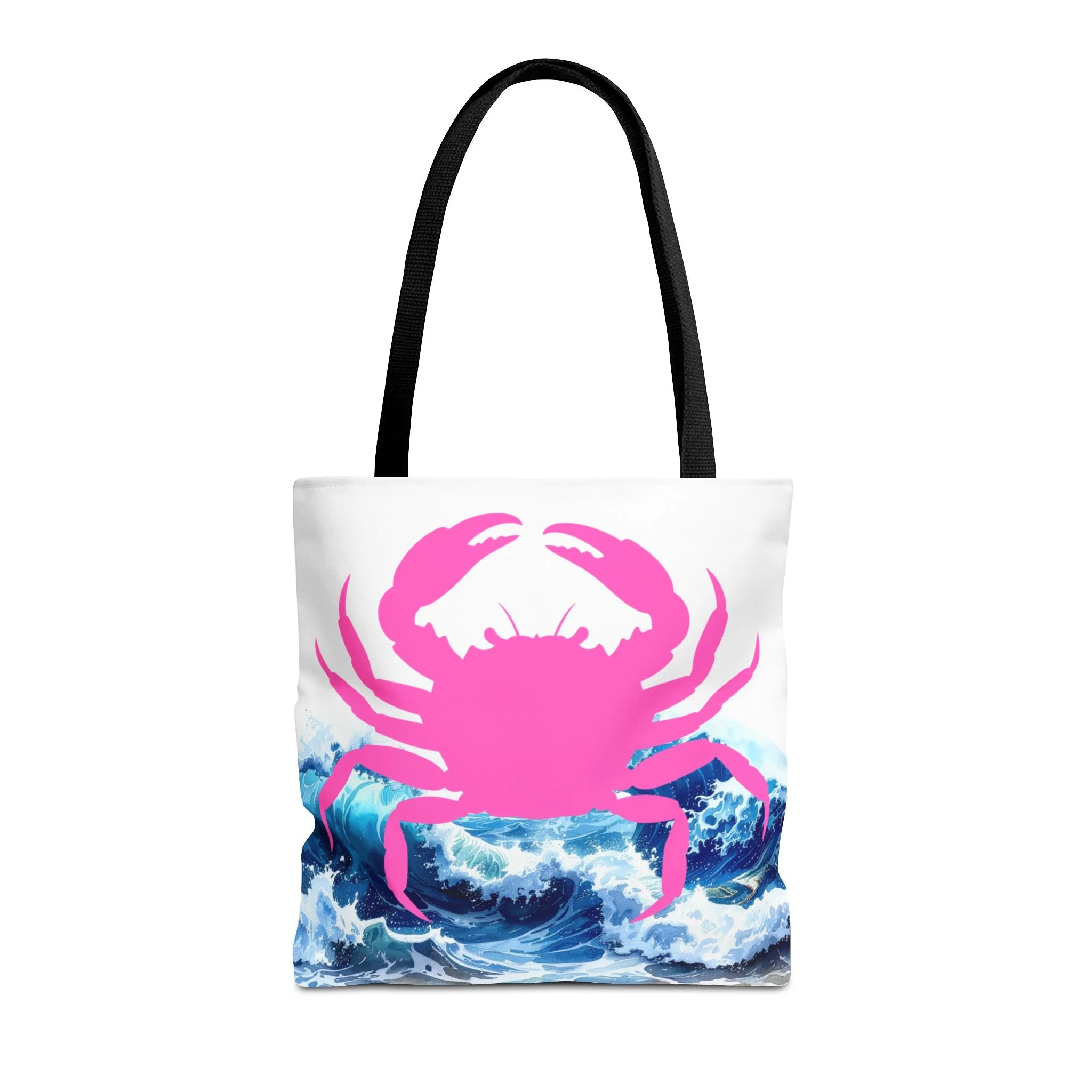 Pink Crab Ocean Tote Bag Beach Tote