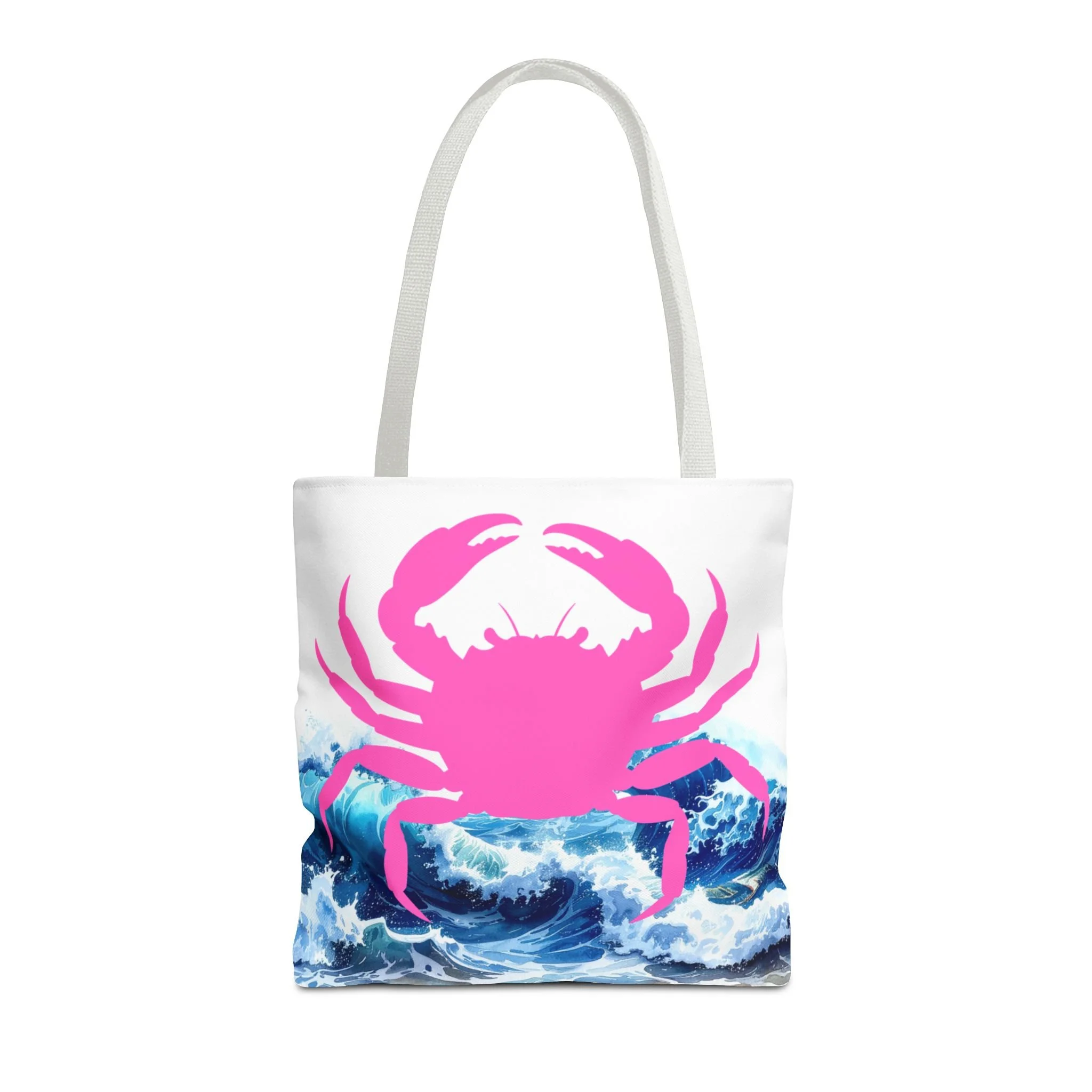 Pink Crab Ocean Tote Bag Beach Tote