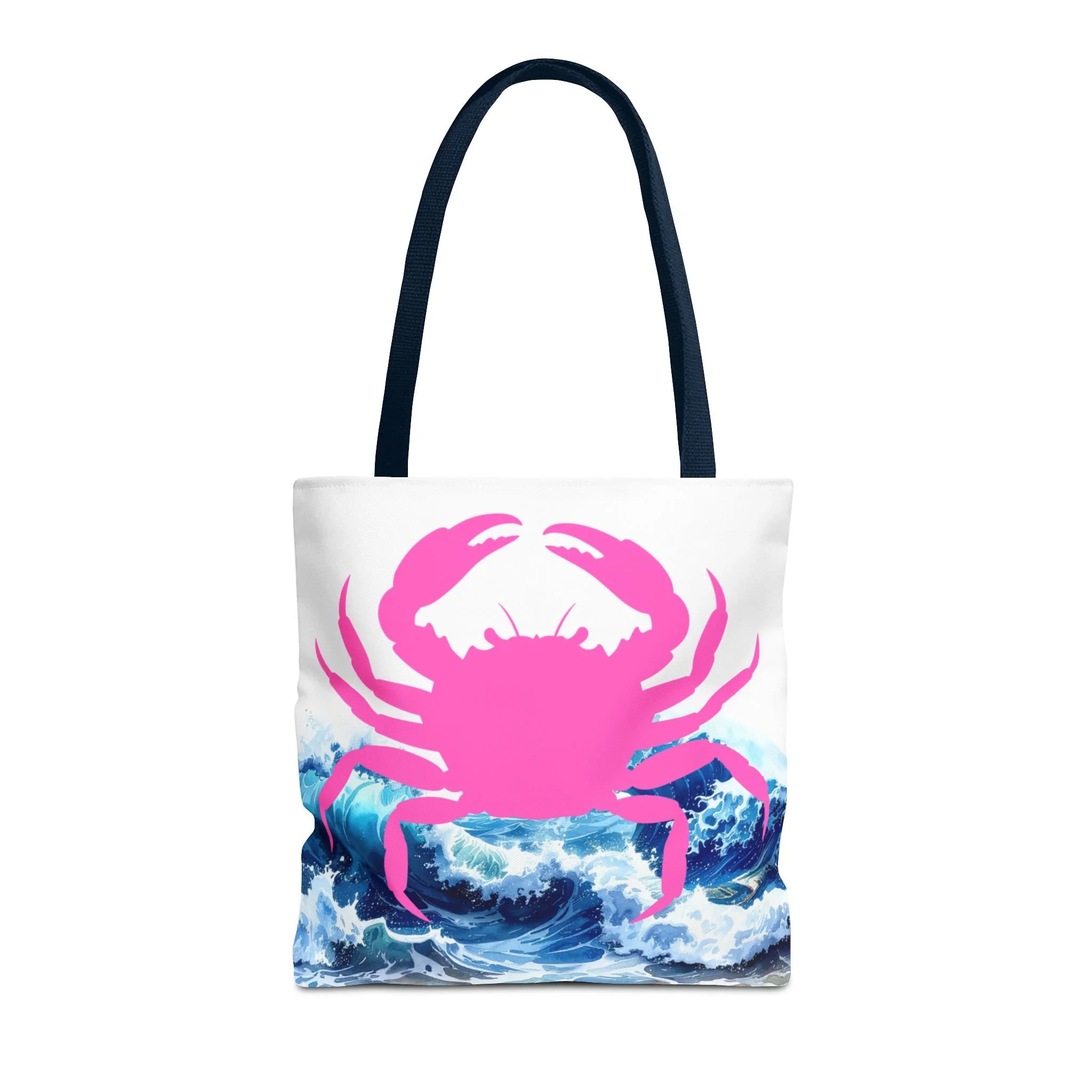 Pink Crab Ocean Tote Bag Beach Tote