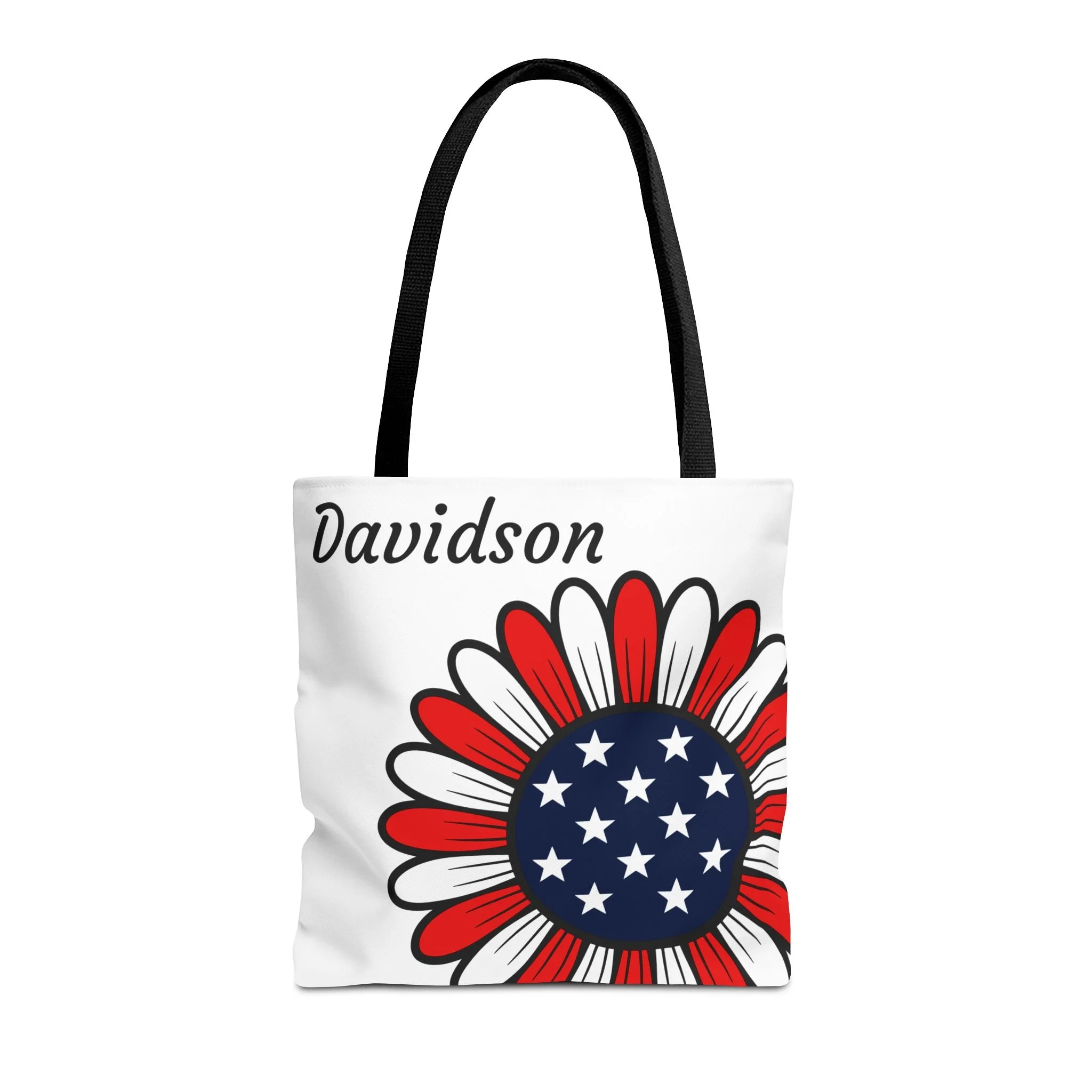 Personalized American Flower Tote Bag