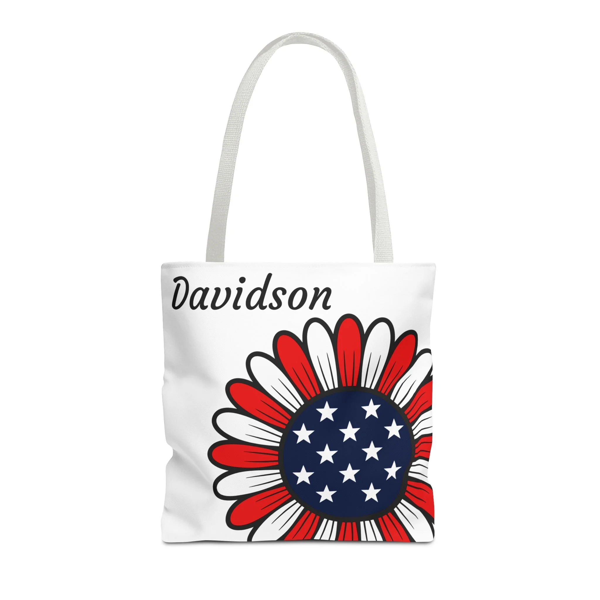 Personalized American Flower Tote Bag
