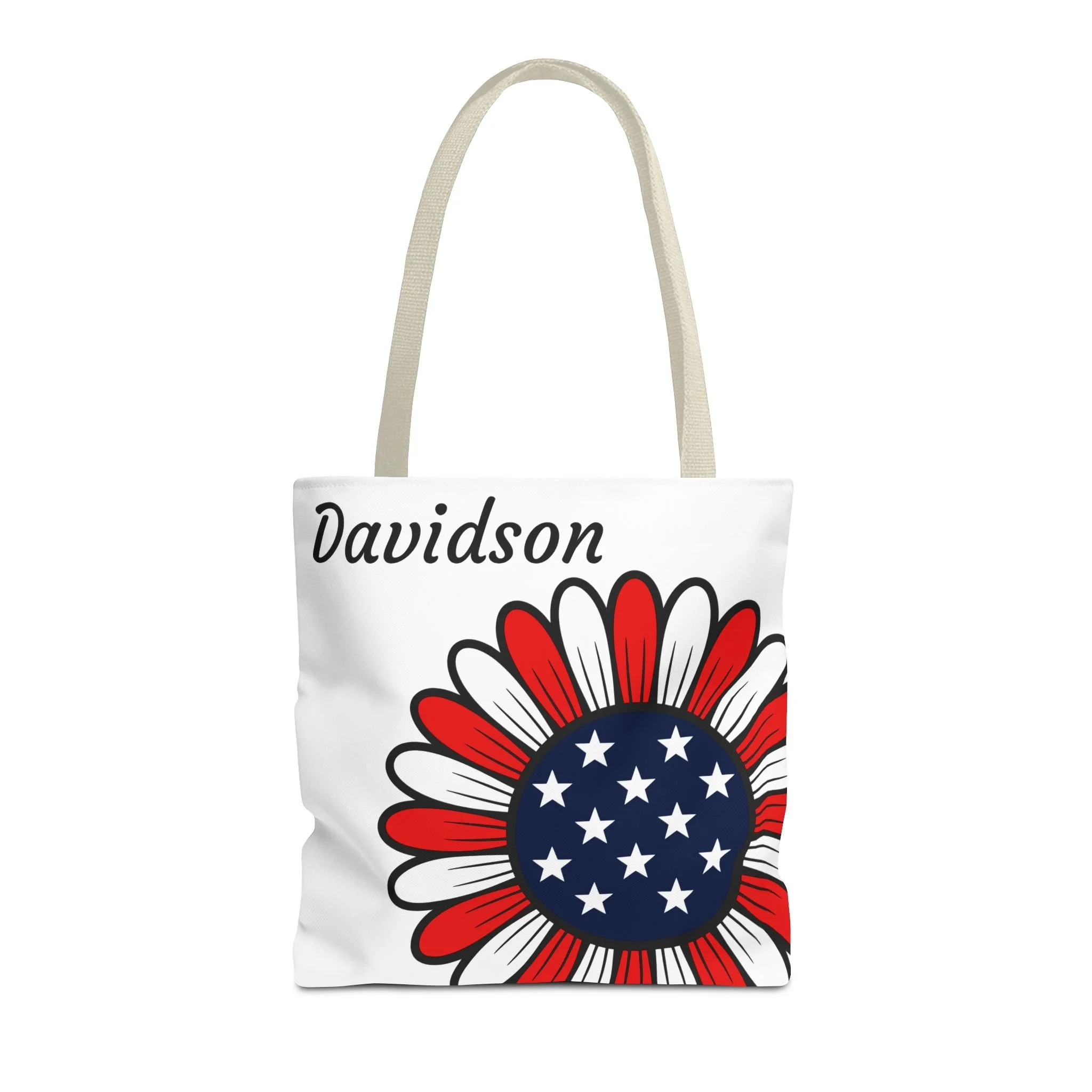 Personalized American Flower Tote Bag