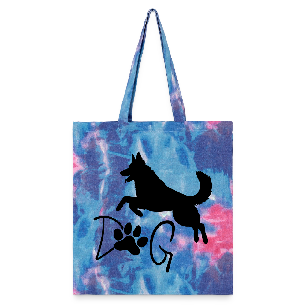 Dog Tie Dye Tote Bag