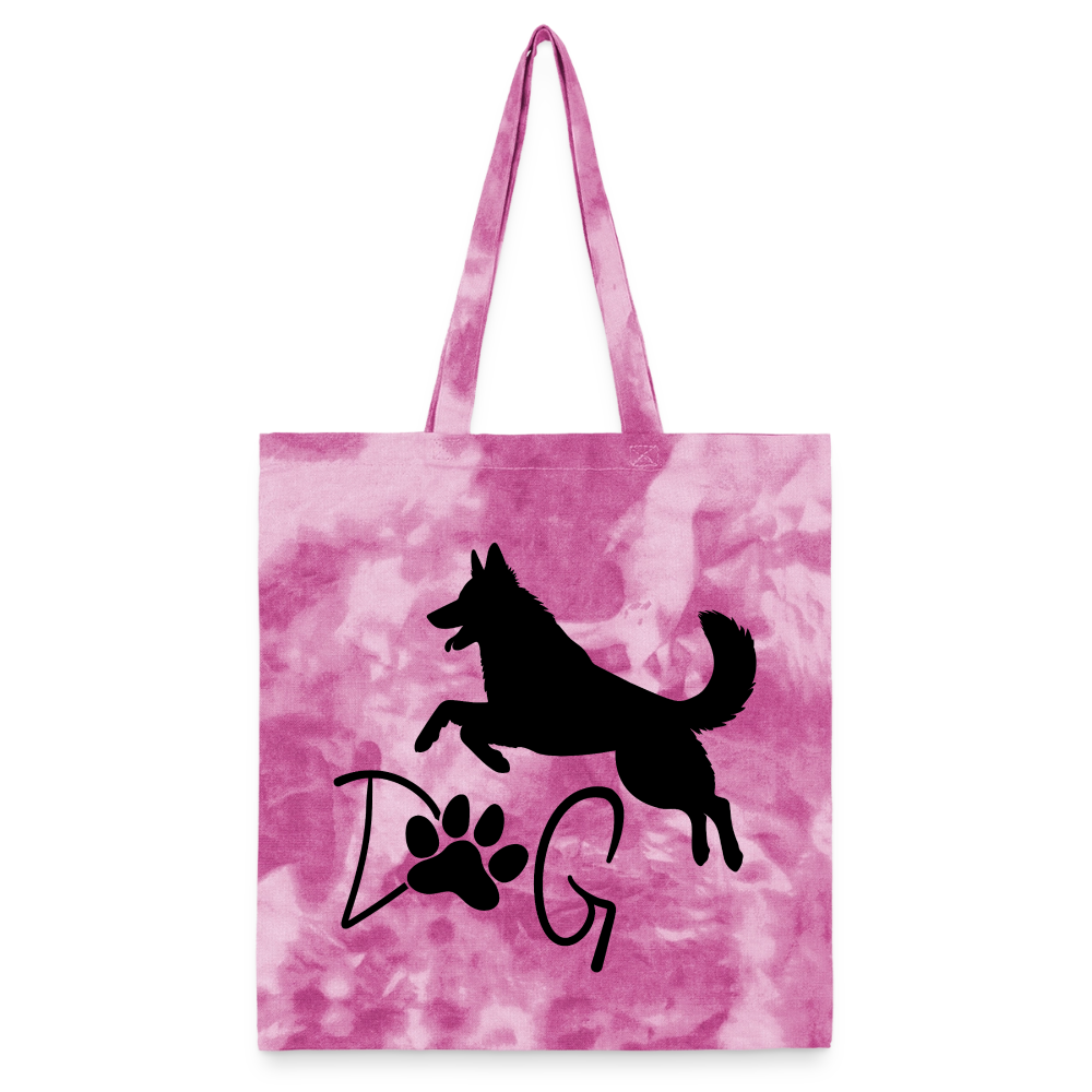 Dog Tie Dye Tote Bag