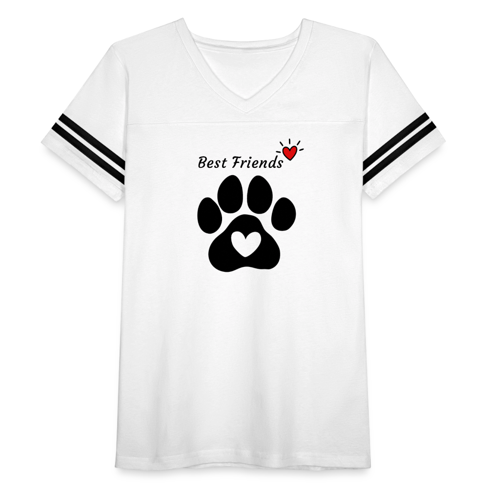 Women’s Dog Paw Best Friends Vintage Sport T-Shirt