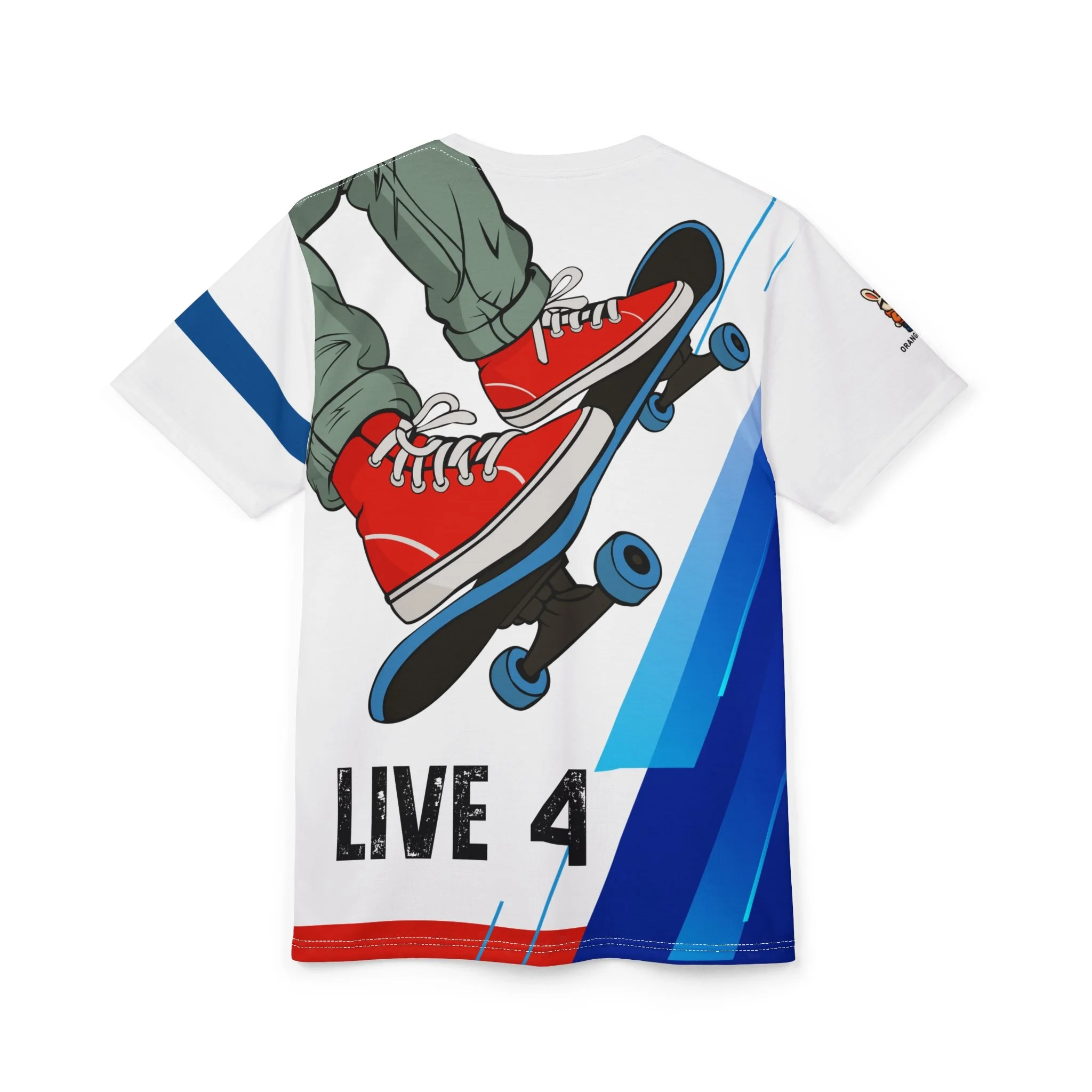 Live 4 Skateboarding All Over Print Graphic Tee