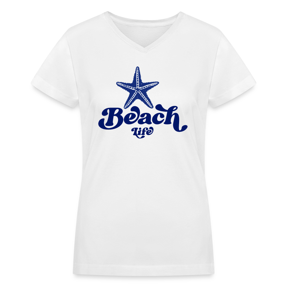 Women's Beach Life Starfish V-Neck T-Shirt