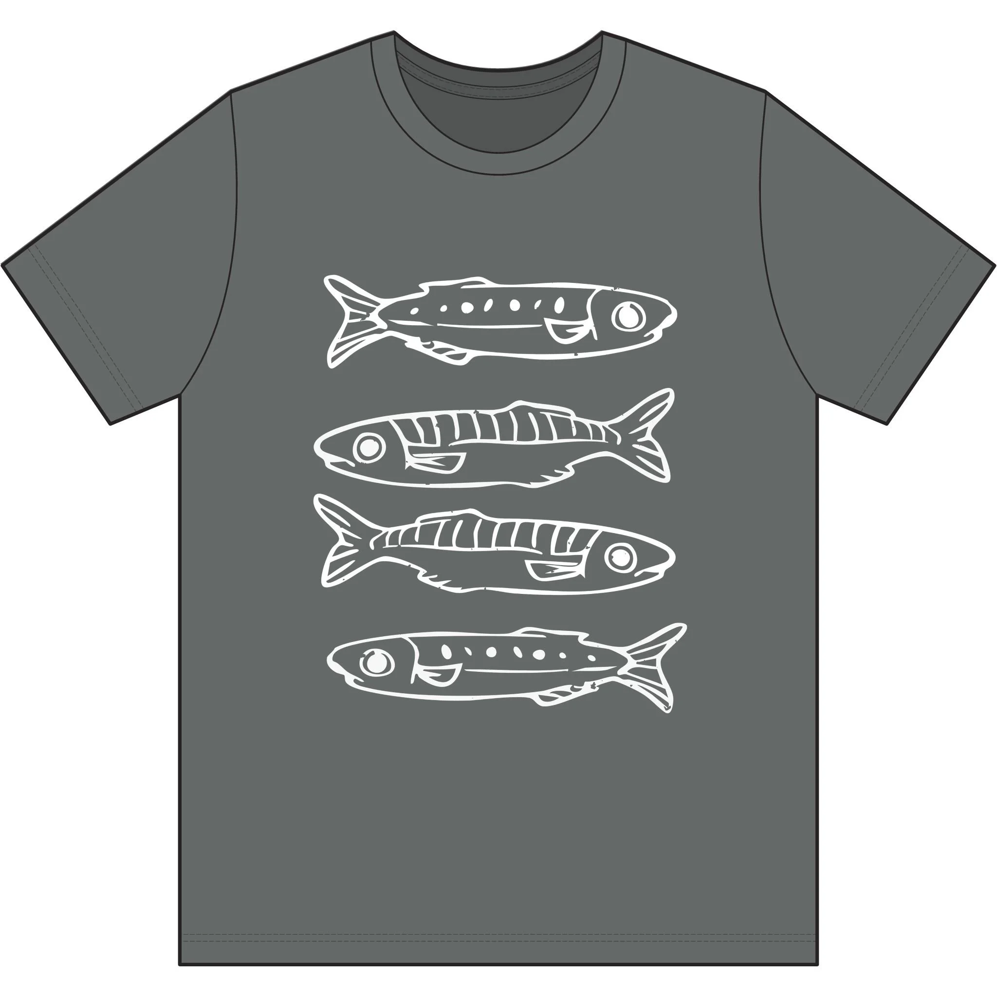 Sardine Stack Minimalist Recycled Cotton T‑Shirt