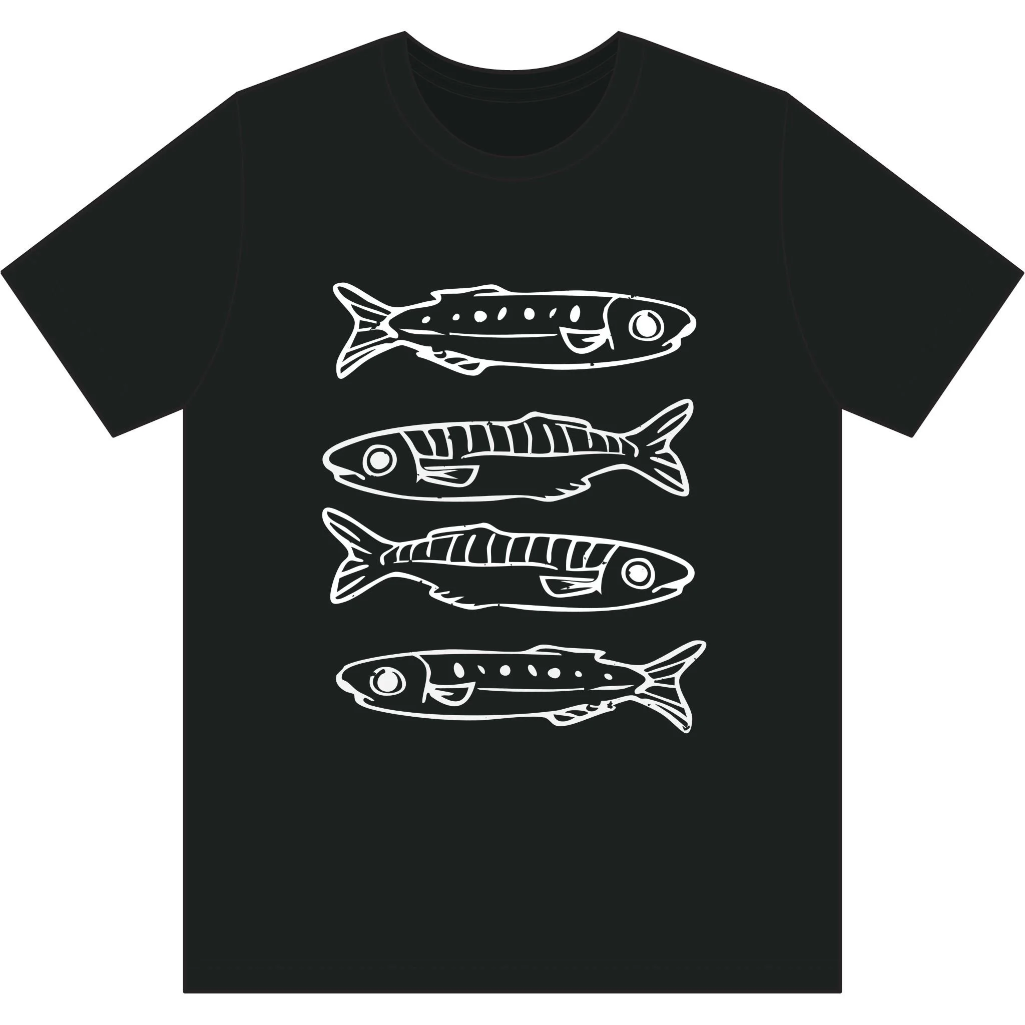 Sardine Stack Minimalist Recycled Cotton T‑Shirt
