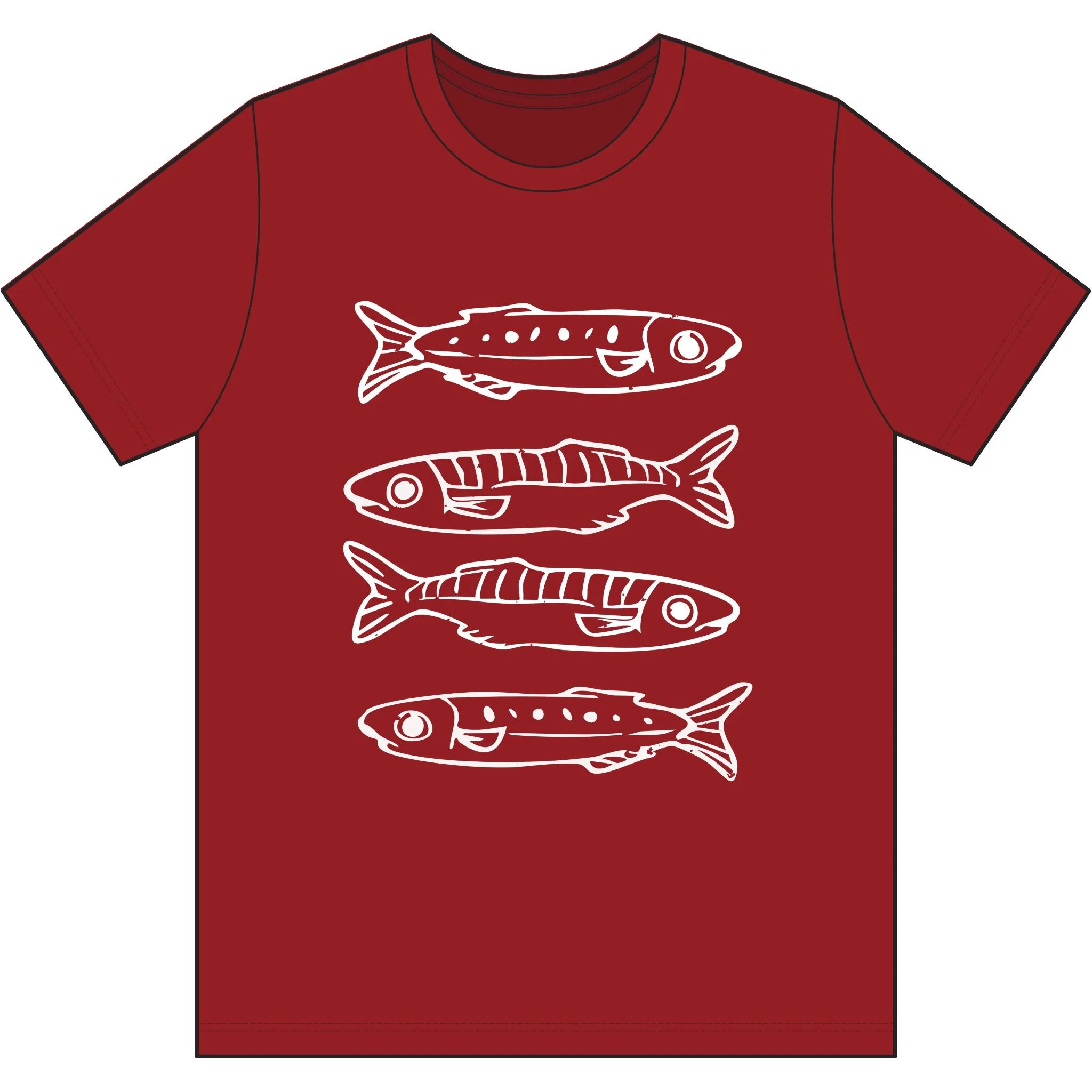 Sardine Stack Minimalist Recycled Cotton T‑Shirt