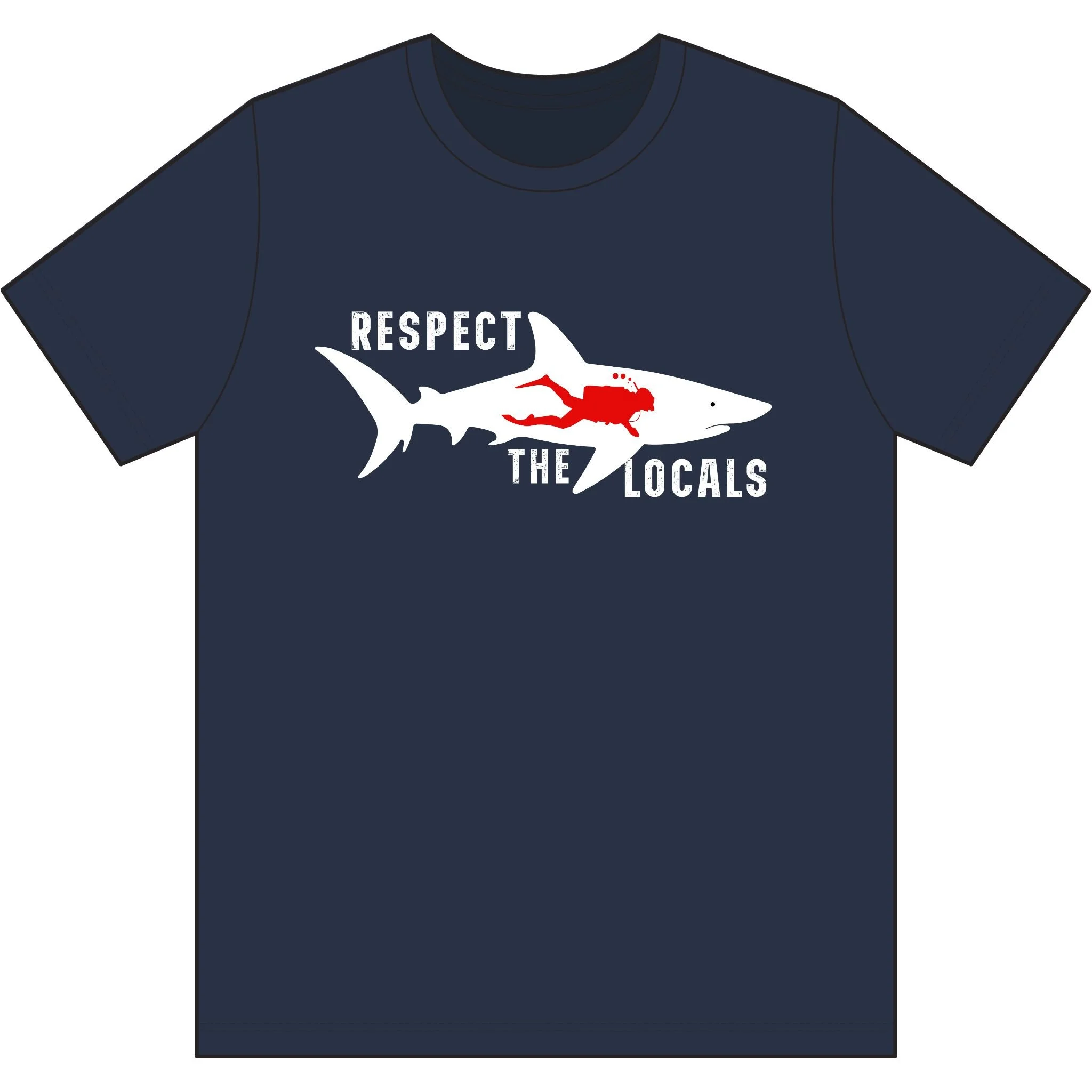 Respect the Locals Shark Recycled T‑Shirt