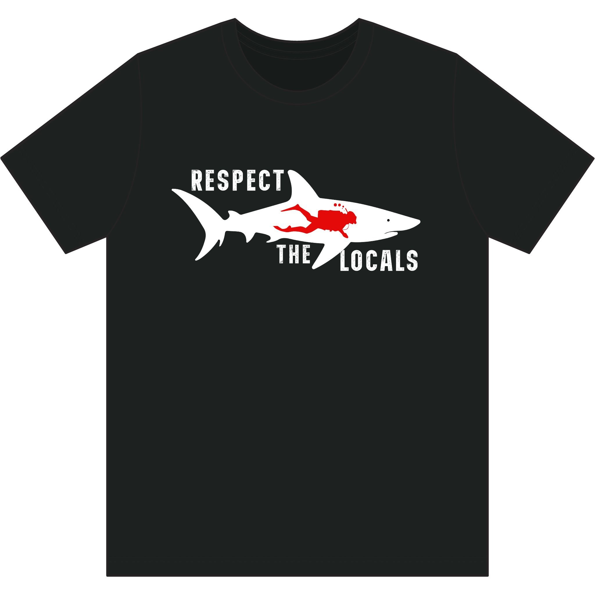 Respect the Locals Shark Recycled T‑Shirt