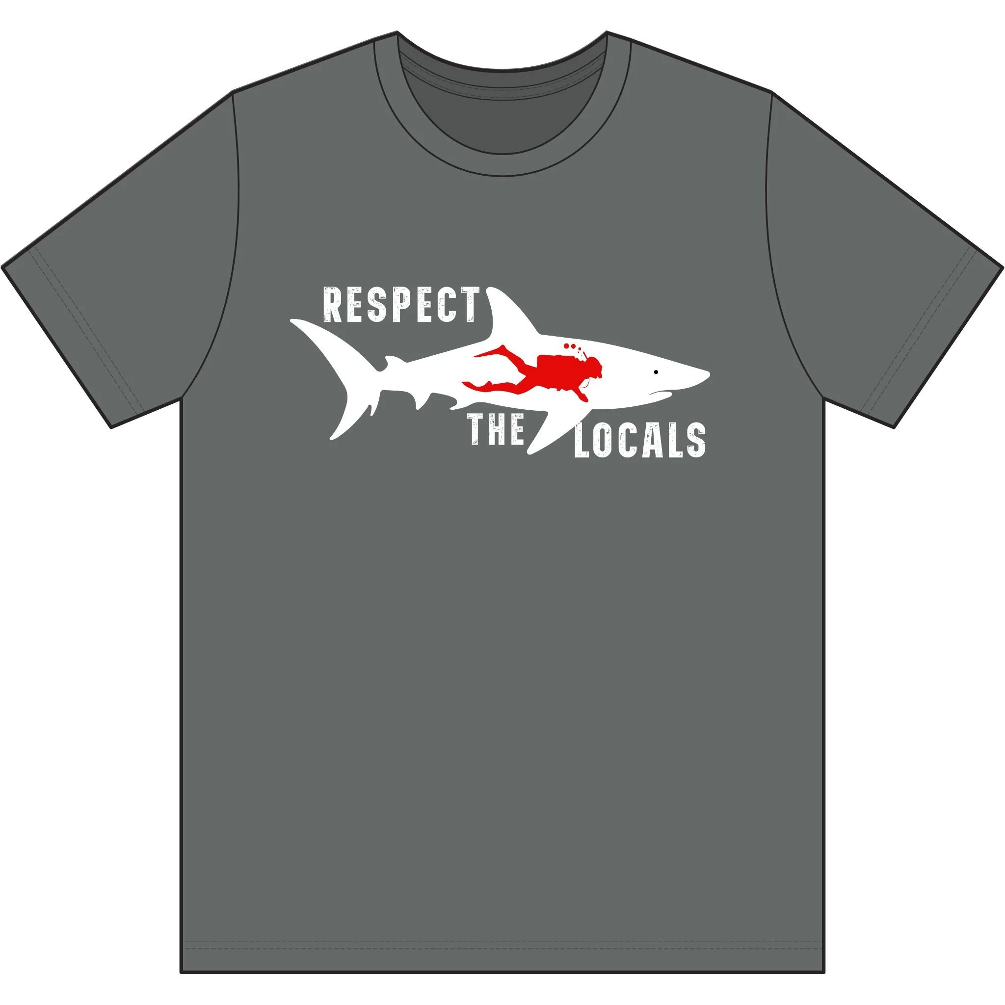 Respect the Locals Shark Recycled T‑Shirt