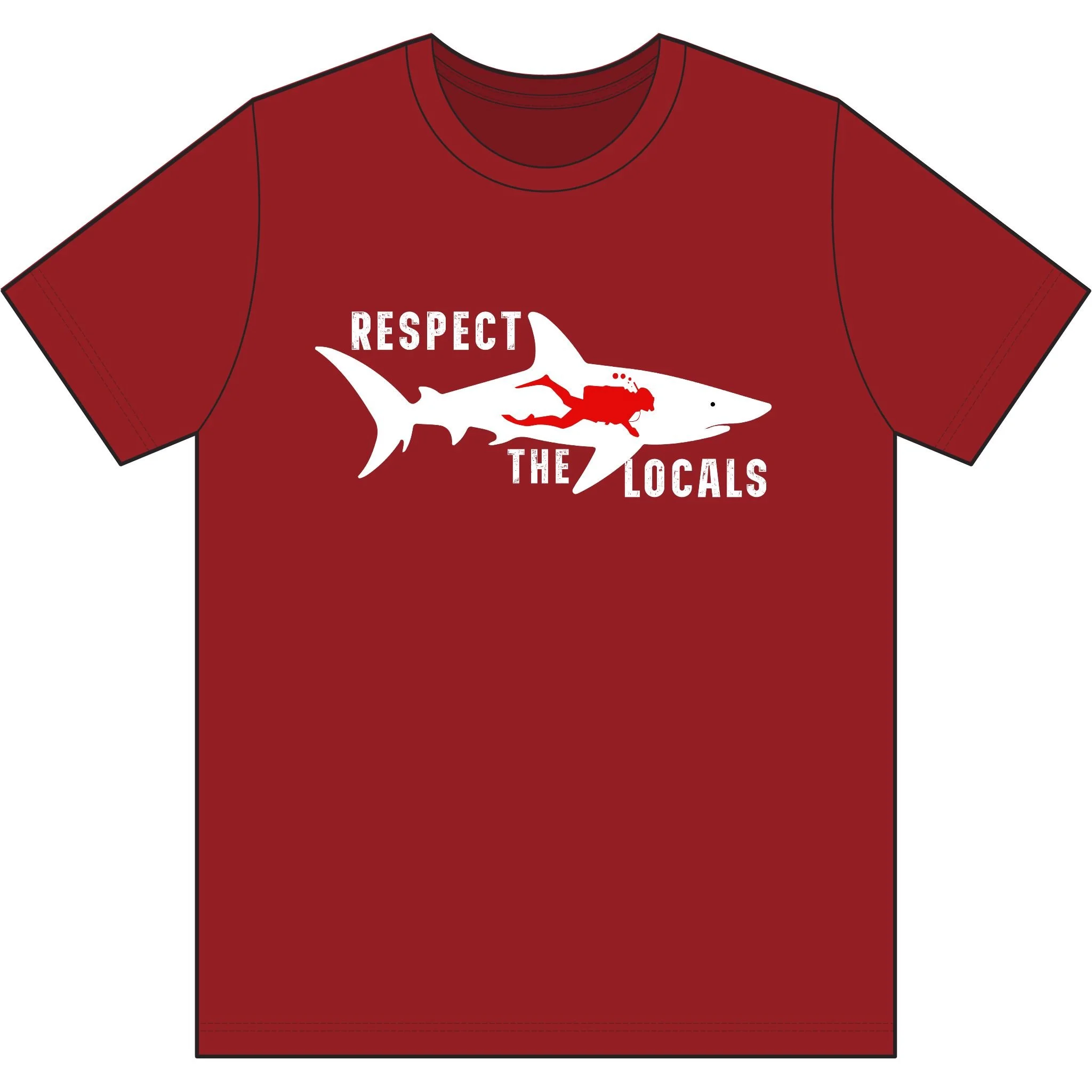 Respect the Locals Shark Recycled T‑Shirt