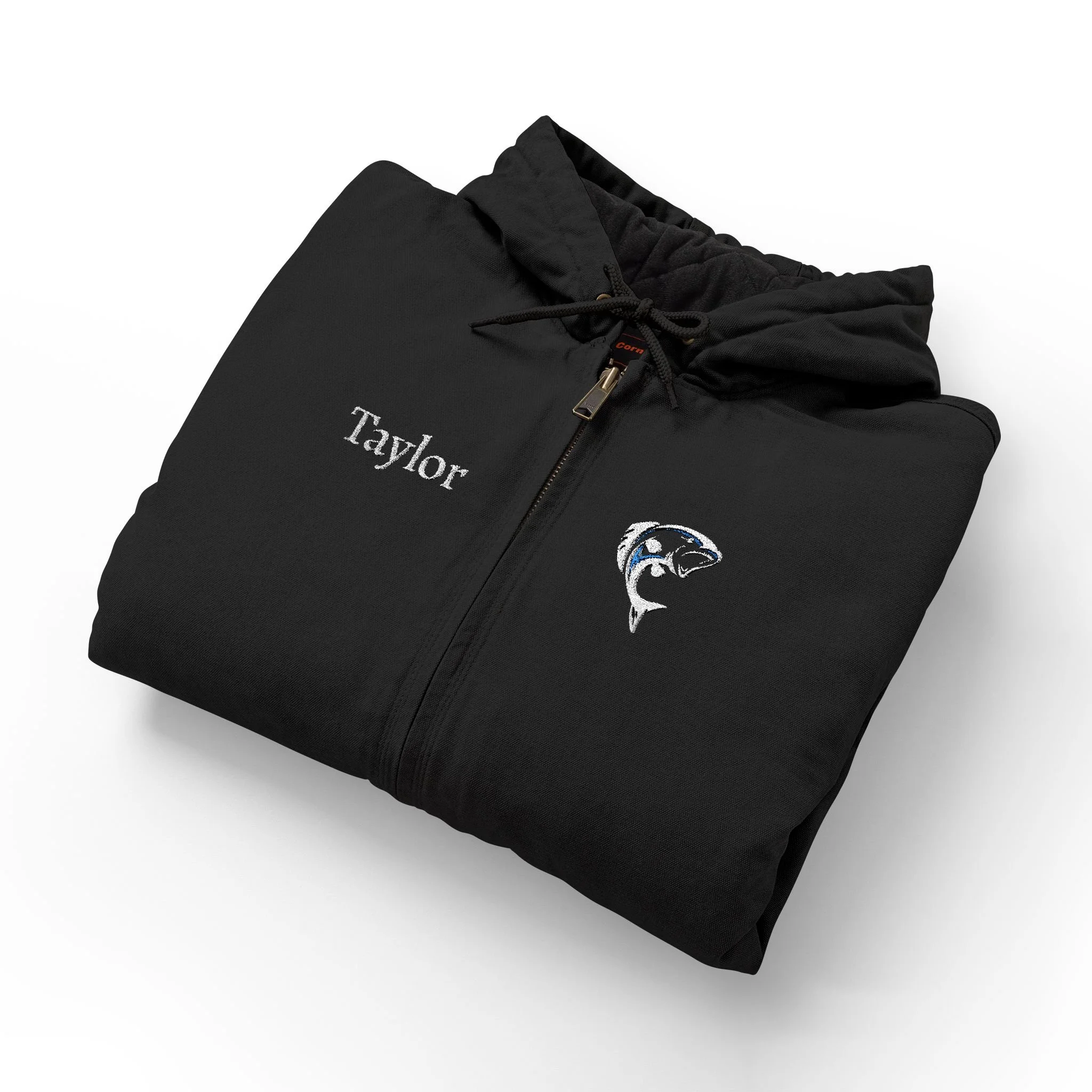 Personalized CornerStone® Men's Duck Cloth Hooded Work Jacket