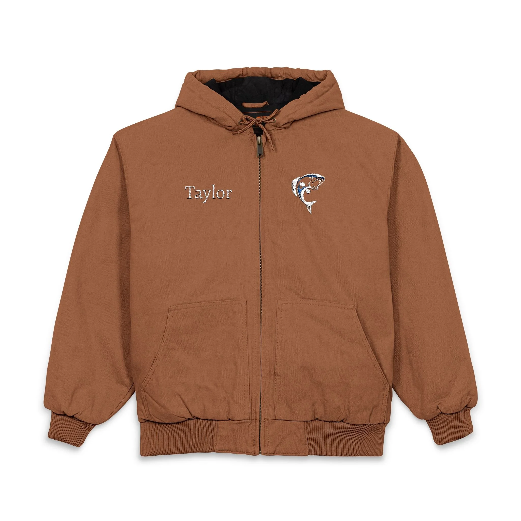 Personalized CornerStone® Men's Duck Cloth Hooded Work Jacket