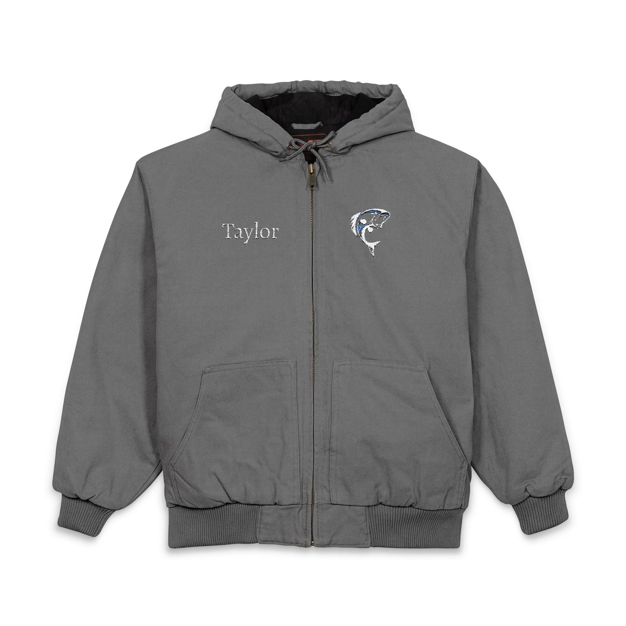 Personalized CornerStone® Men's Duck Cloth Hooded Work Jacket