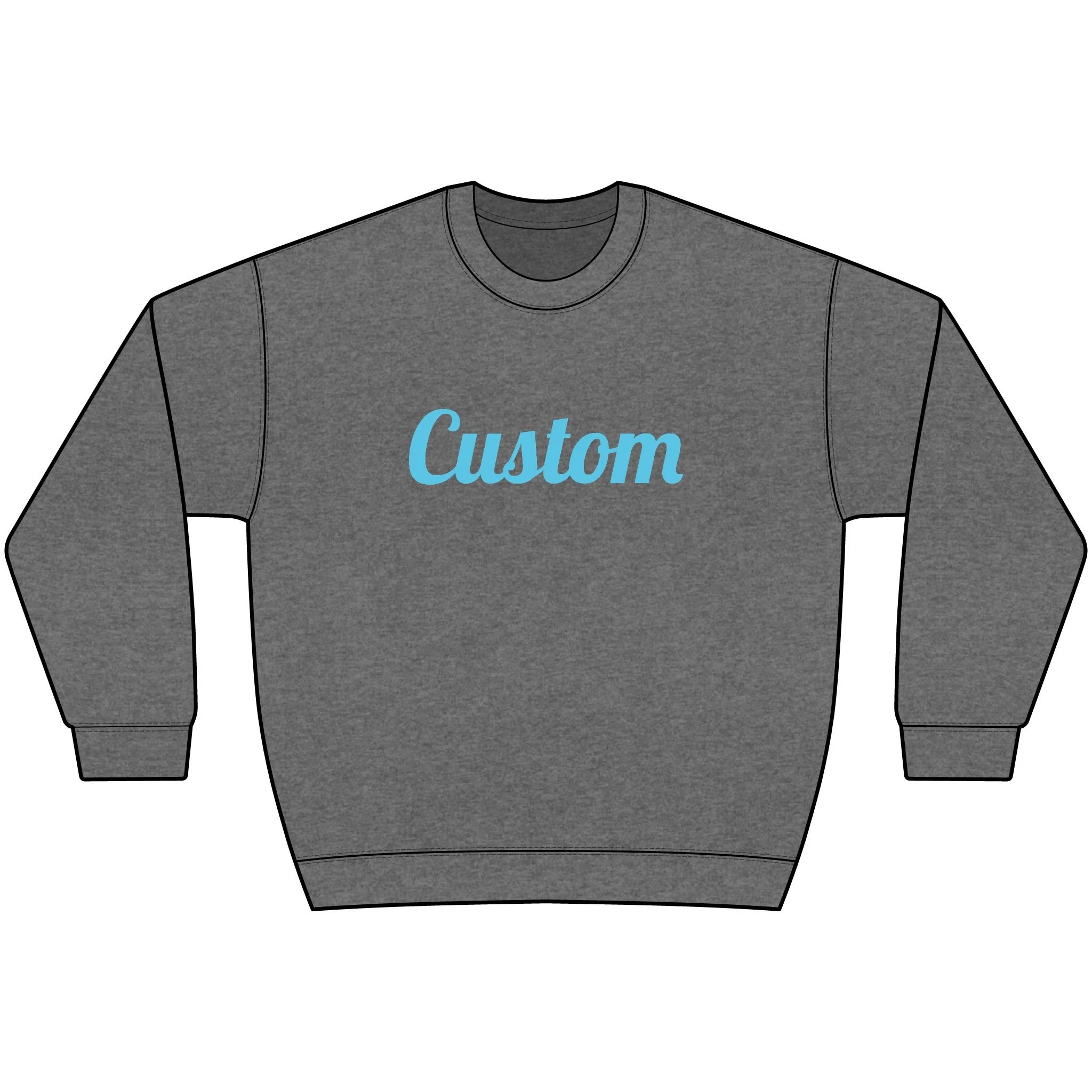 Custom Name or Text Adult Core Fleece Crewneck Sweatshirt