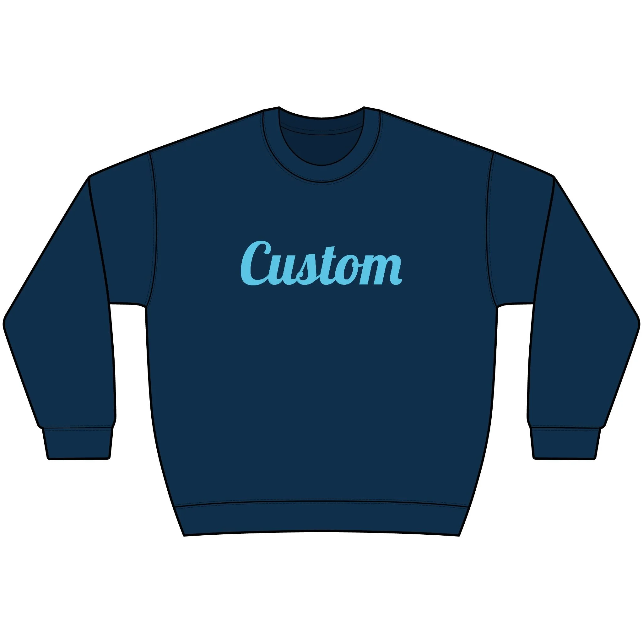 Custom Name or Text Adult Core Fleece Crewneck Sweatshirt