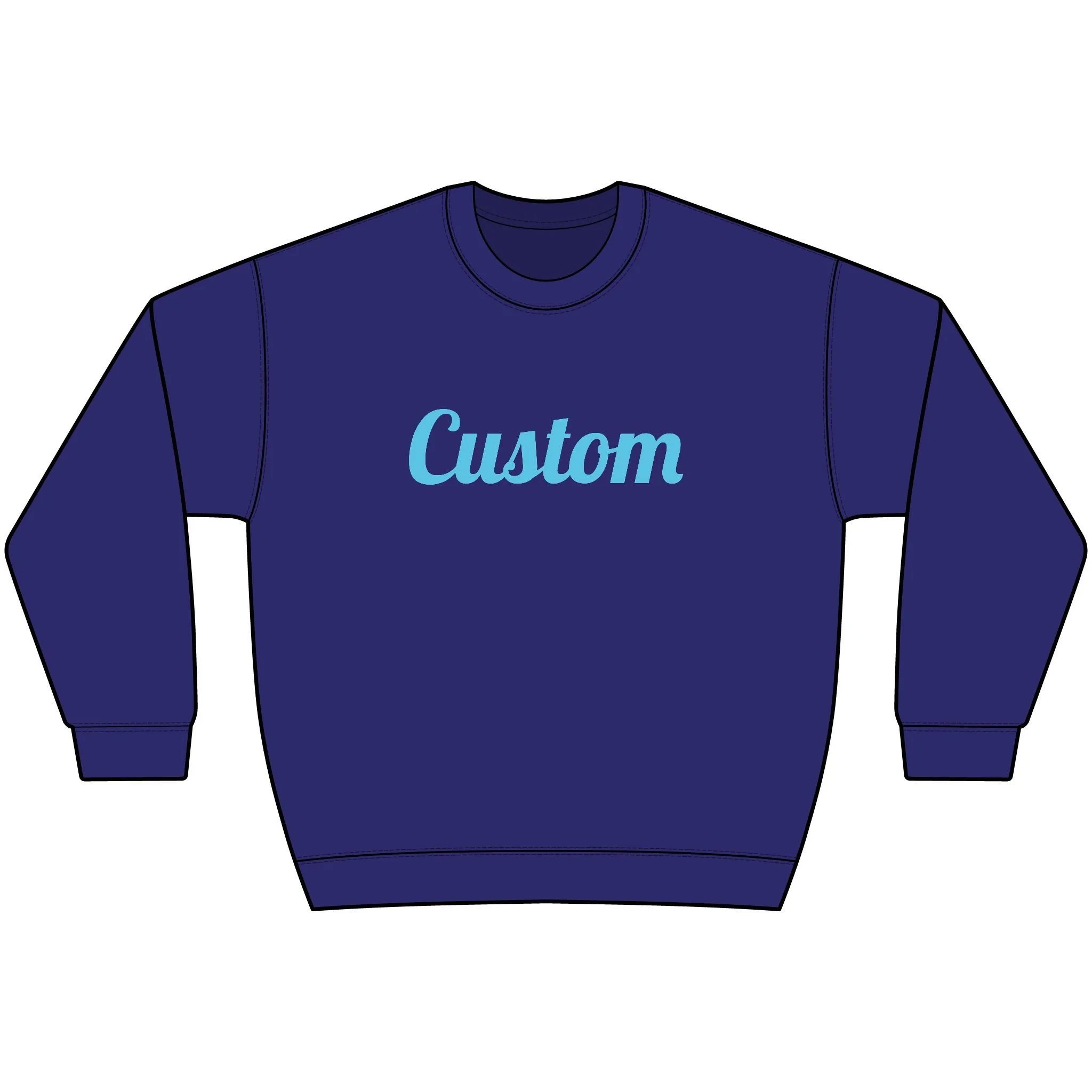 Custom Name or Text Adult Core Fleece Crewneck Sweatshirt