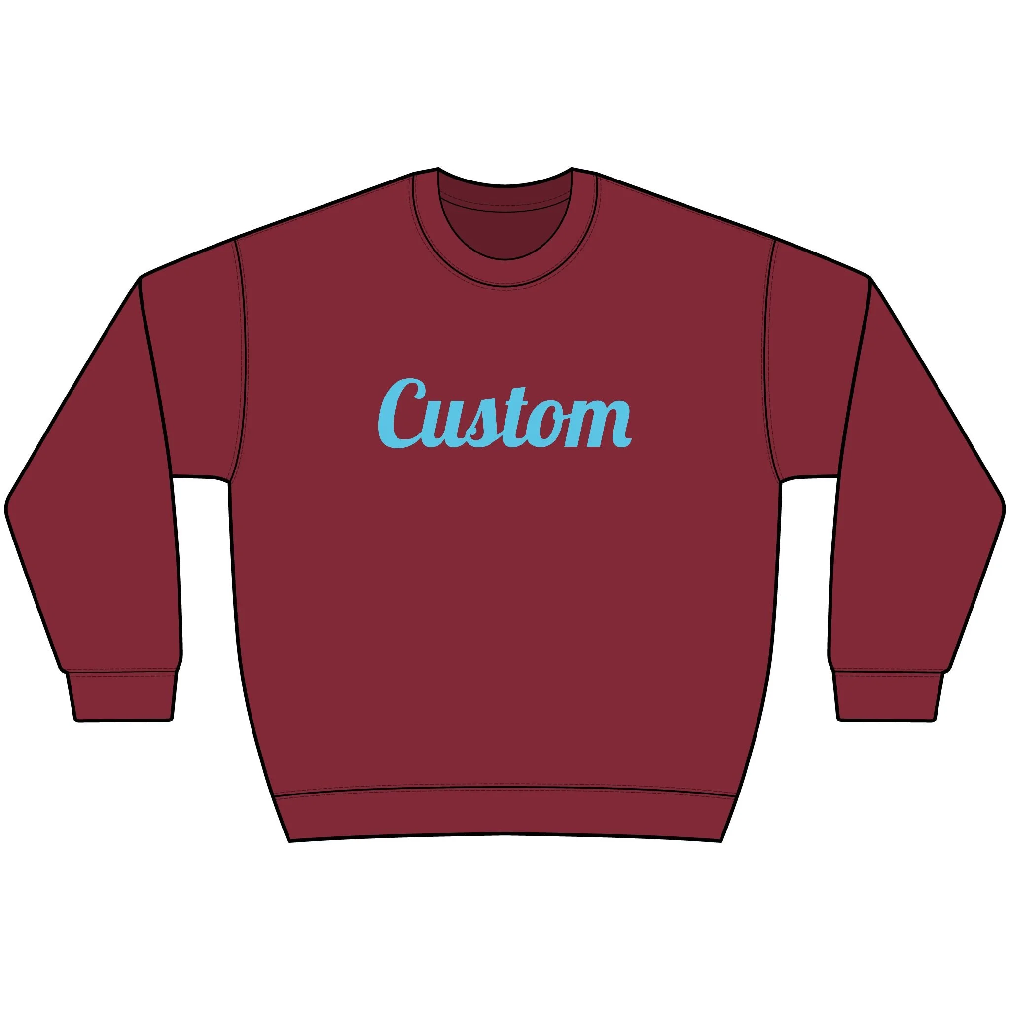 Custom Name or Text Adult Core Fleece Crewneck Sweatshirt