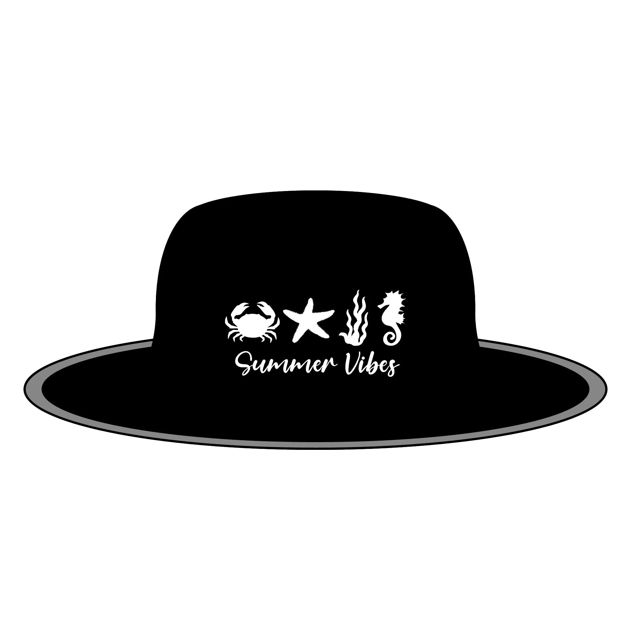 Summer Vibes Wide Brim Moisture-Wicking Sun Hat