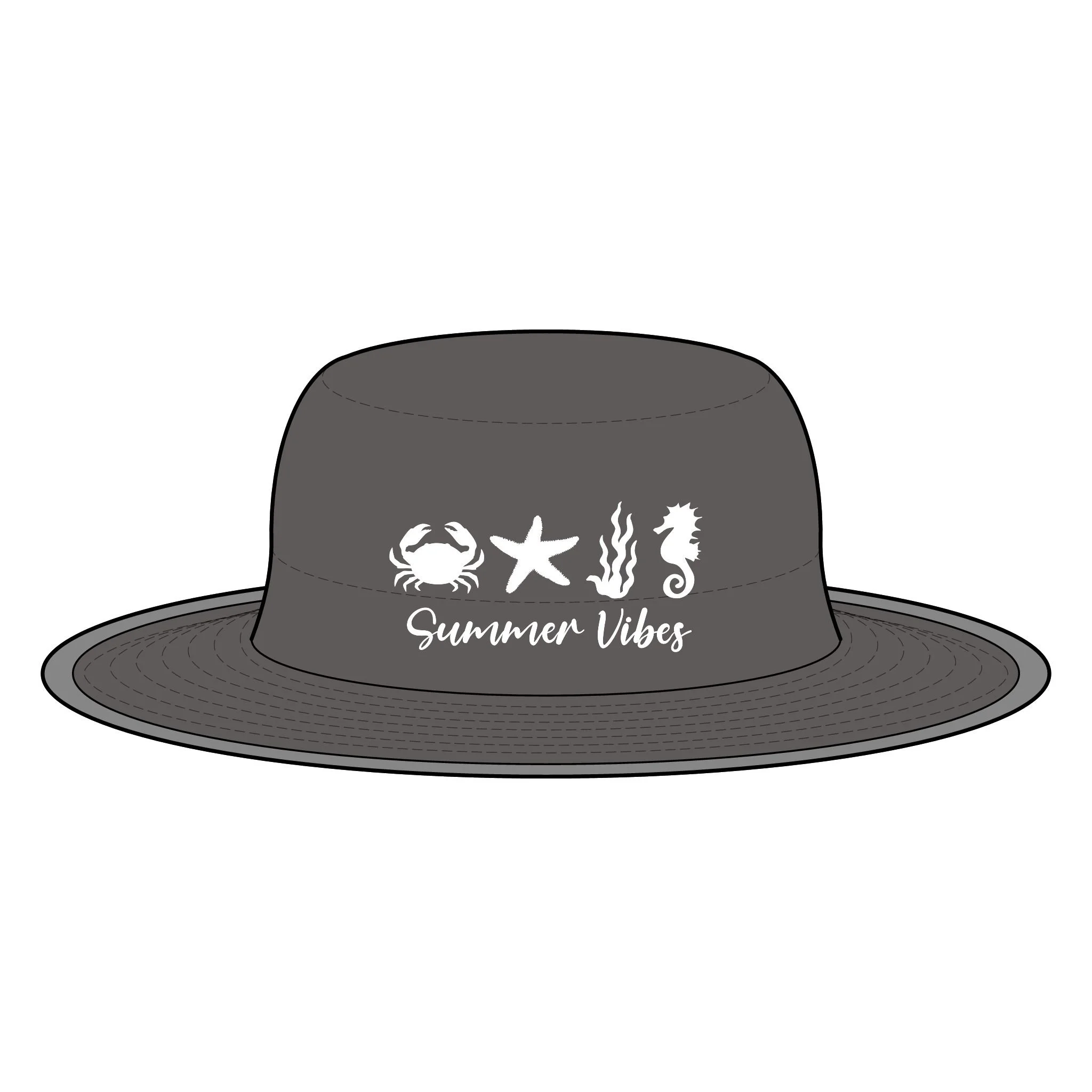 Summer Vibes Wide Brim Moisture-Wicking Sun Hat