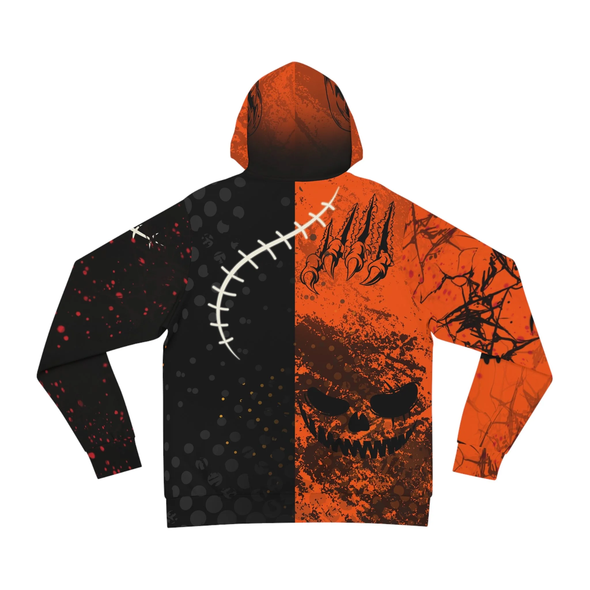Halloween Pumpkin Faces All Over Print Hoodie