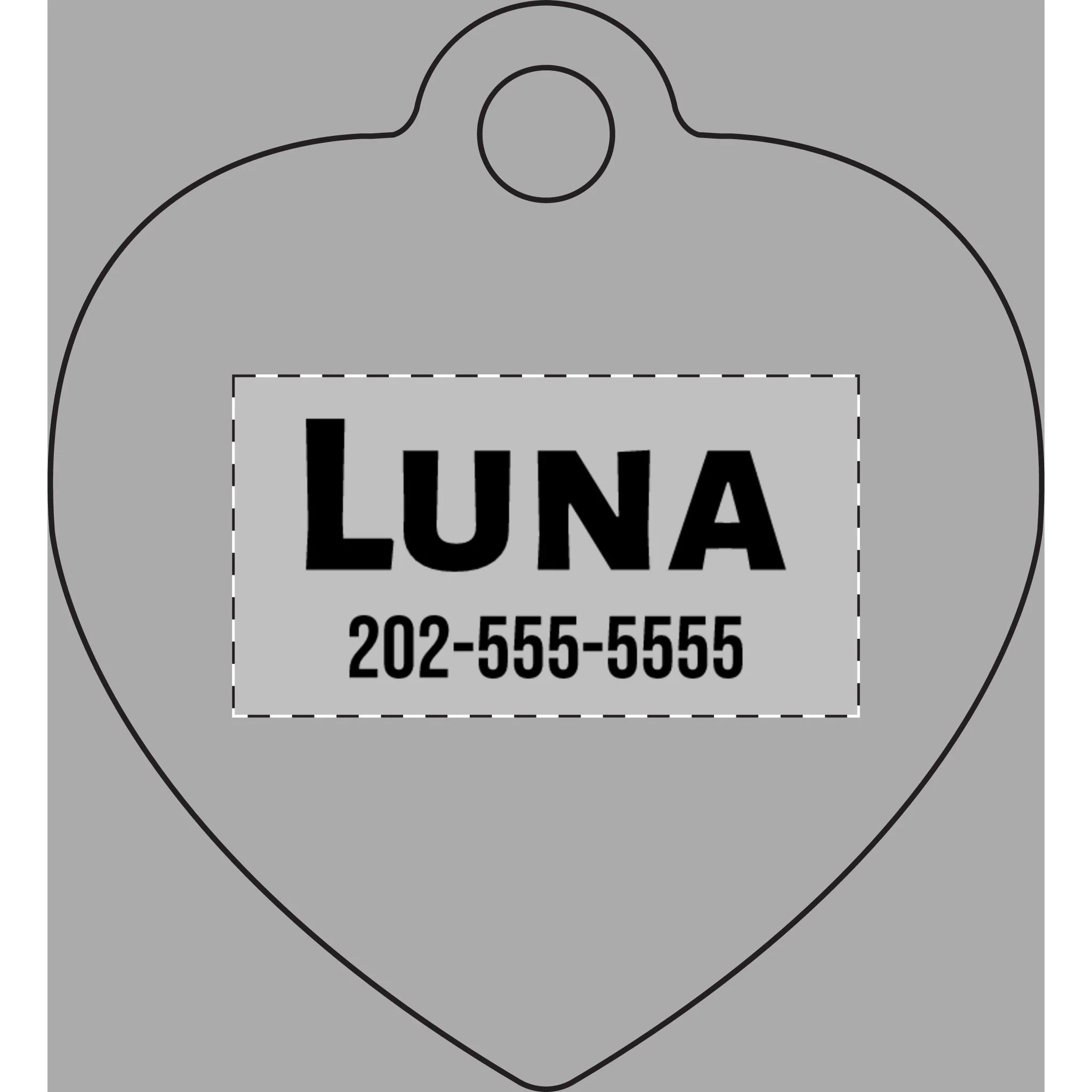 Engraved Pet Tag — Custom Name & Phone ID