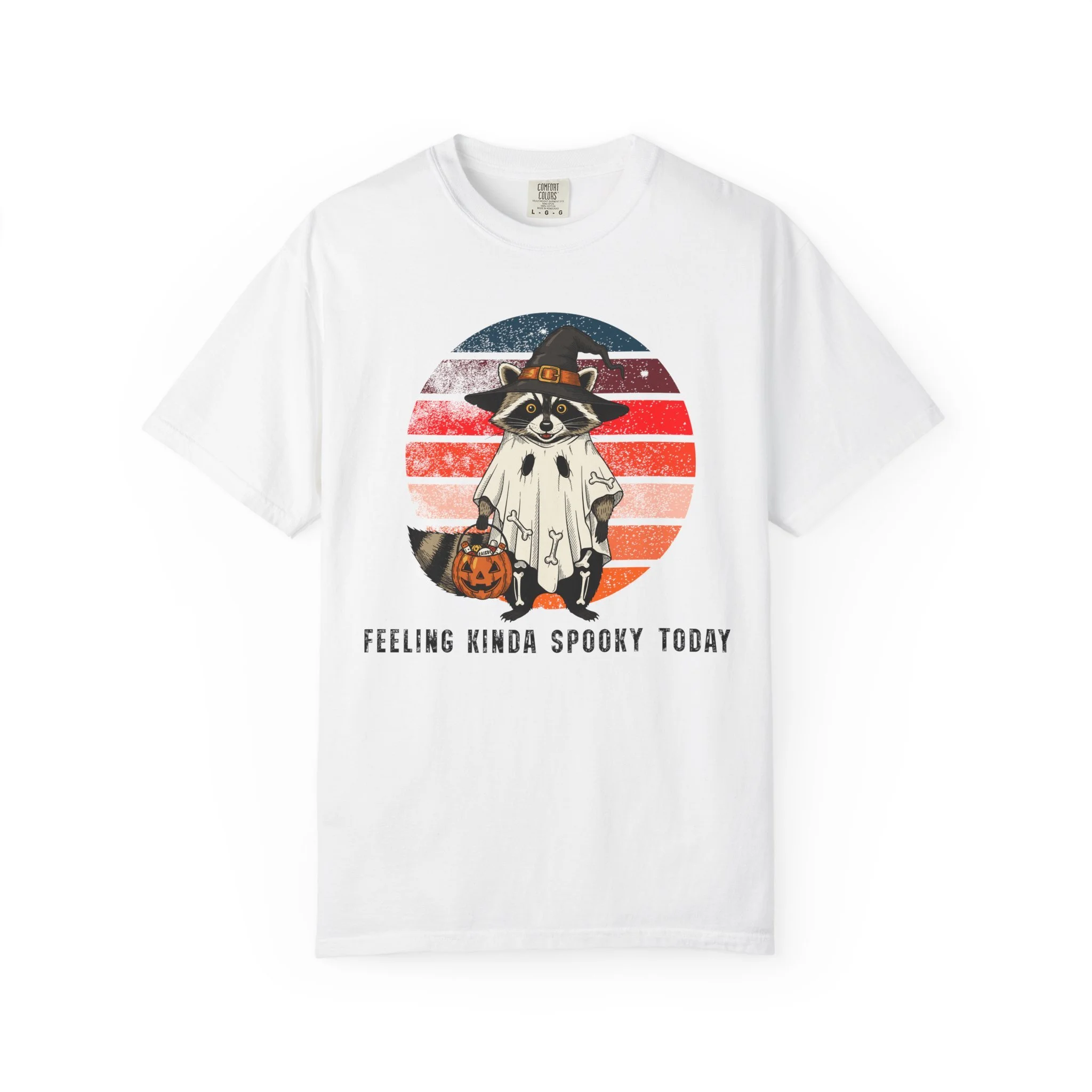 Raccoon Feeling Kinda Spooky Today Comfort Colors T-Shirt