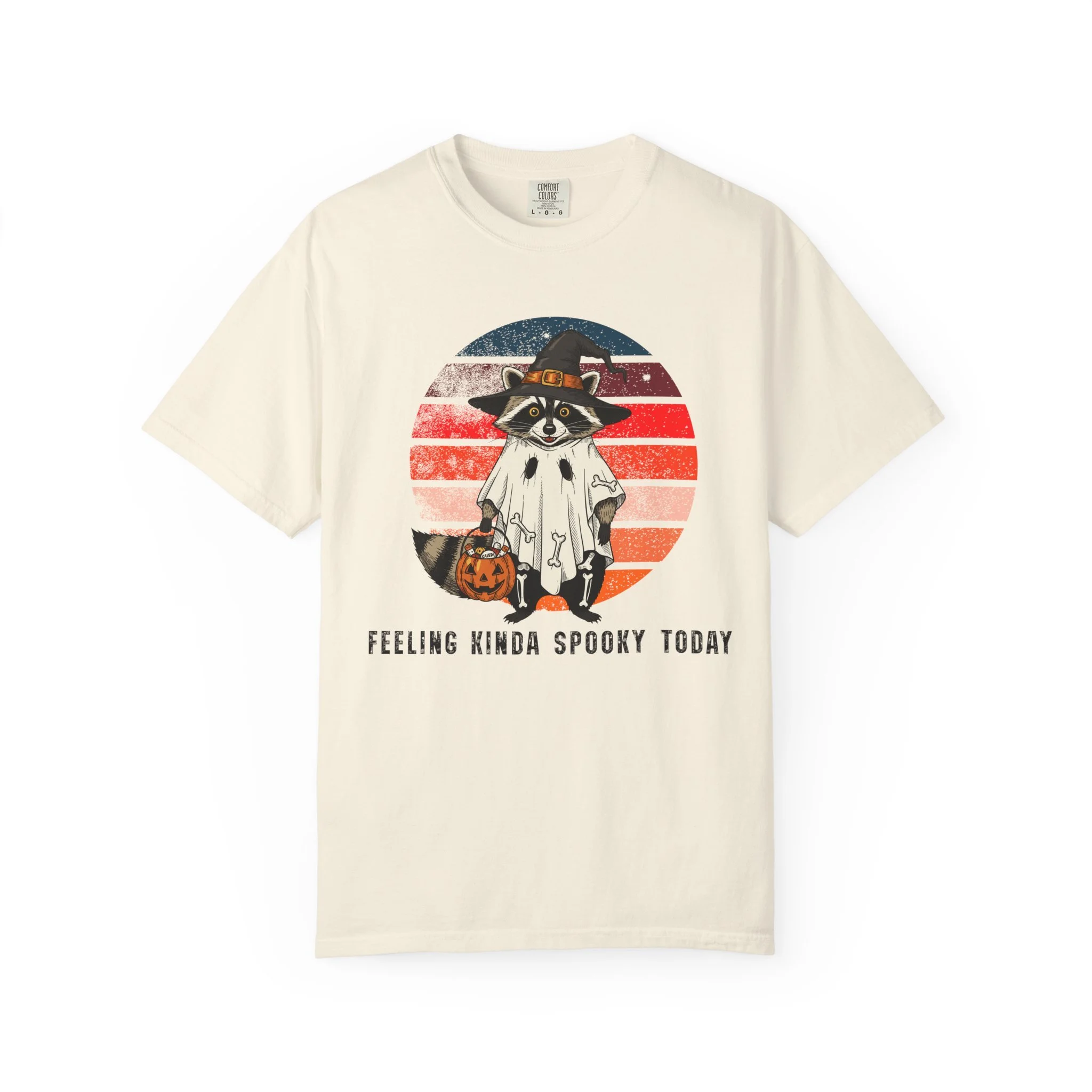 Raccoon Feeling Kinda Spooky Today Comfort Colors T-Shirt