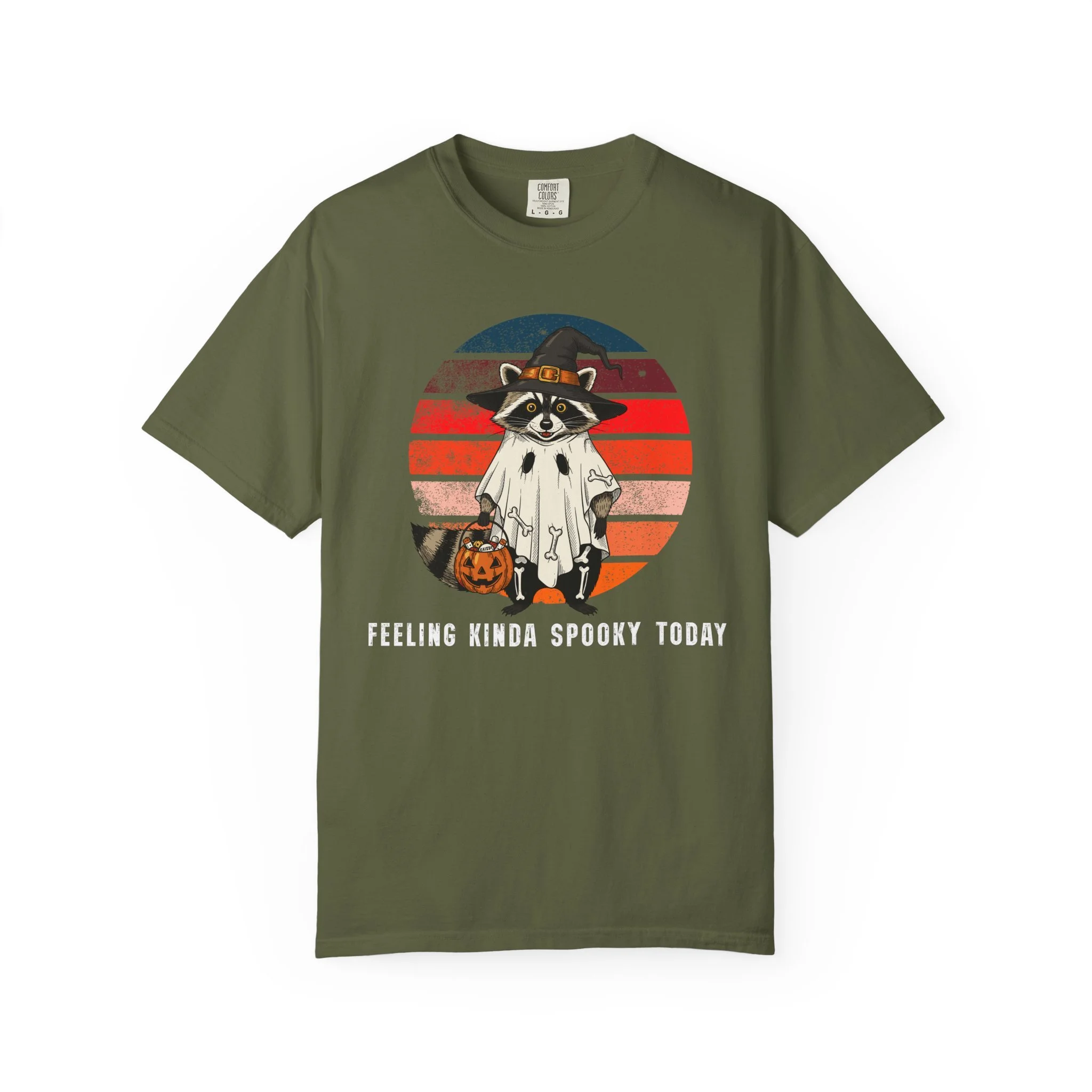 Raccoon Feeling Kinda Spooky Today Comfort Colors T-Shirt