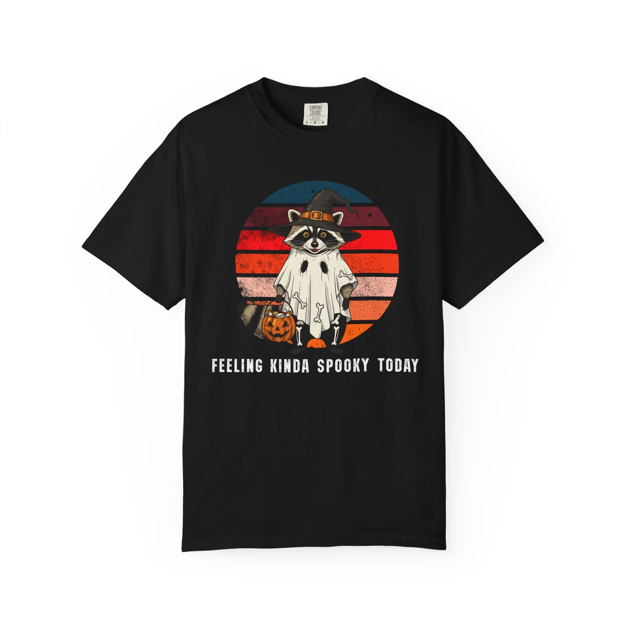 Raccoon Feeling Kinda Spooky Today Comfort Colors T-Shirt