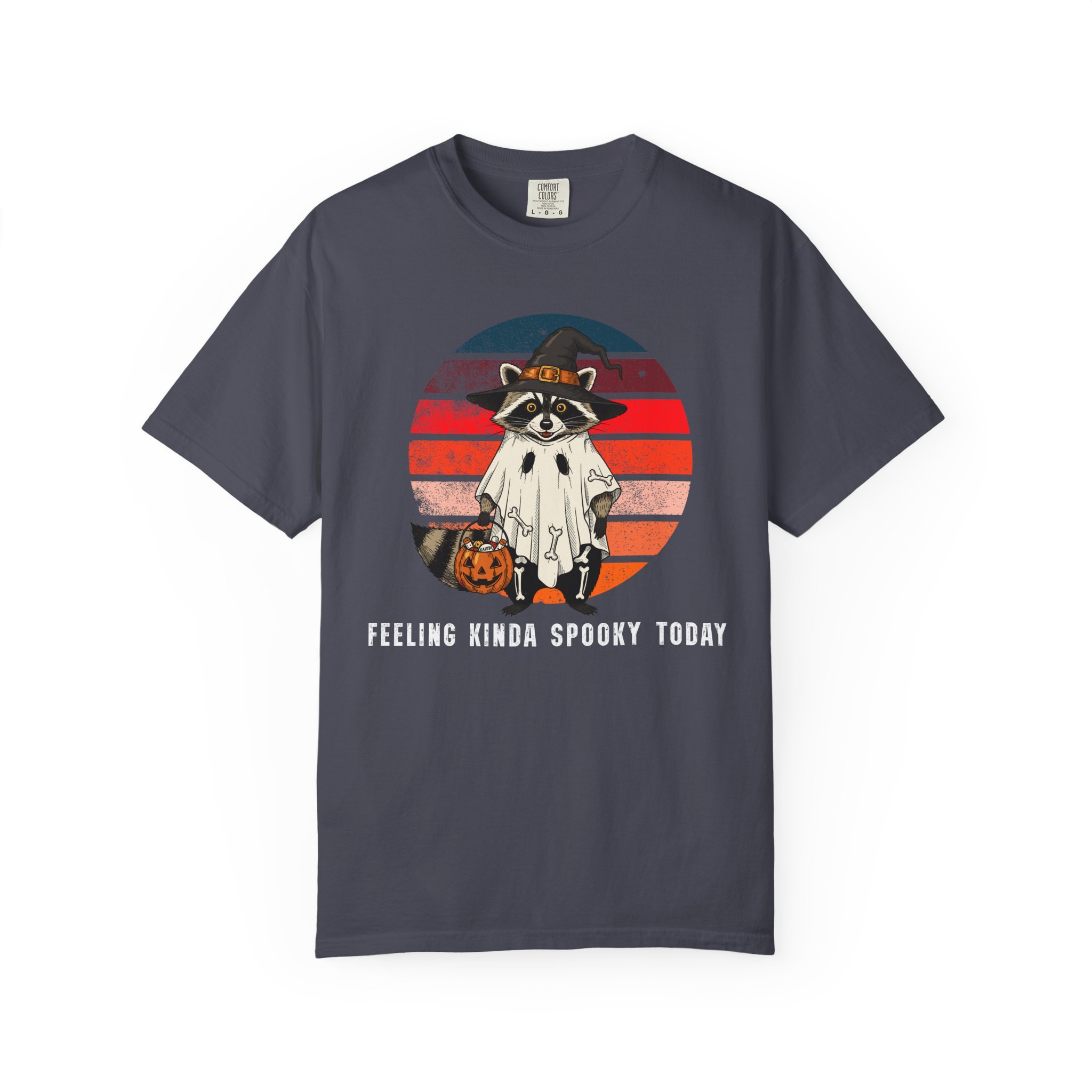 Raccoon Feeling Kinda Spooky Today Comfort Colors T-Shirt