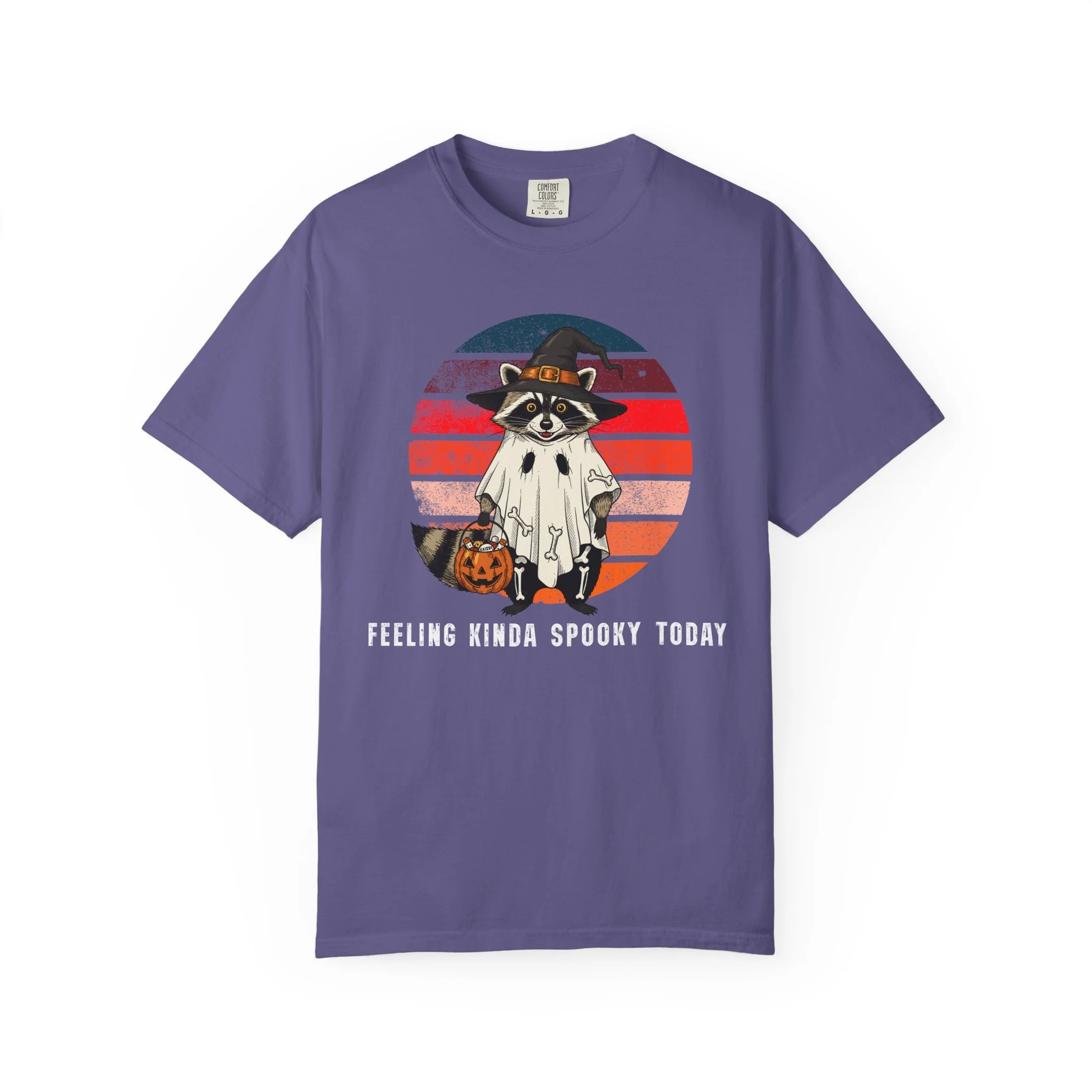 Raccoon Feeling Kinda Spooky Today Comfort Colors T-Shirt