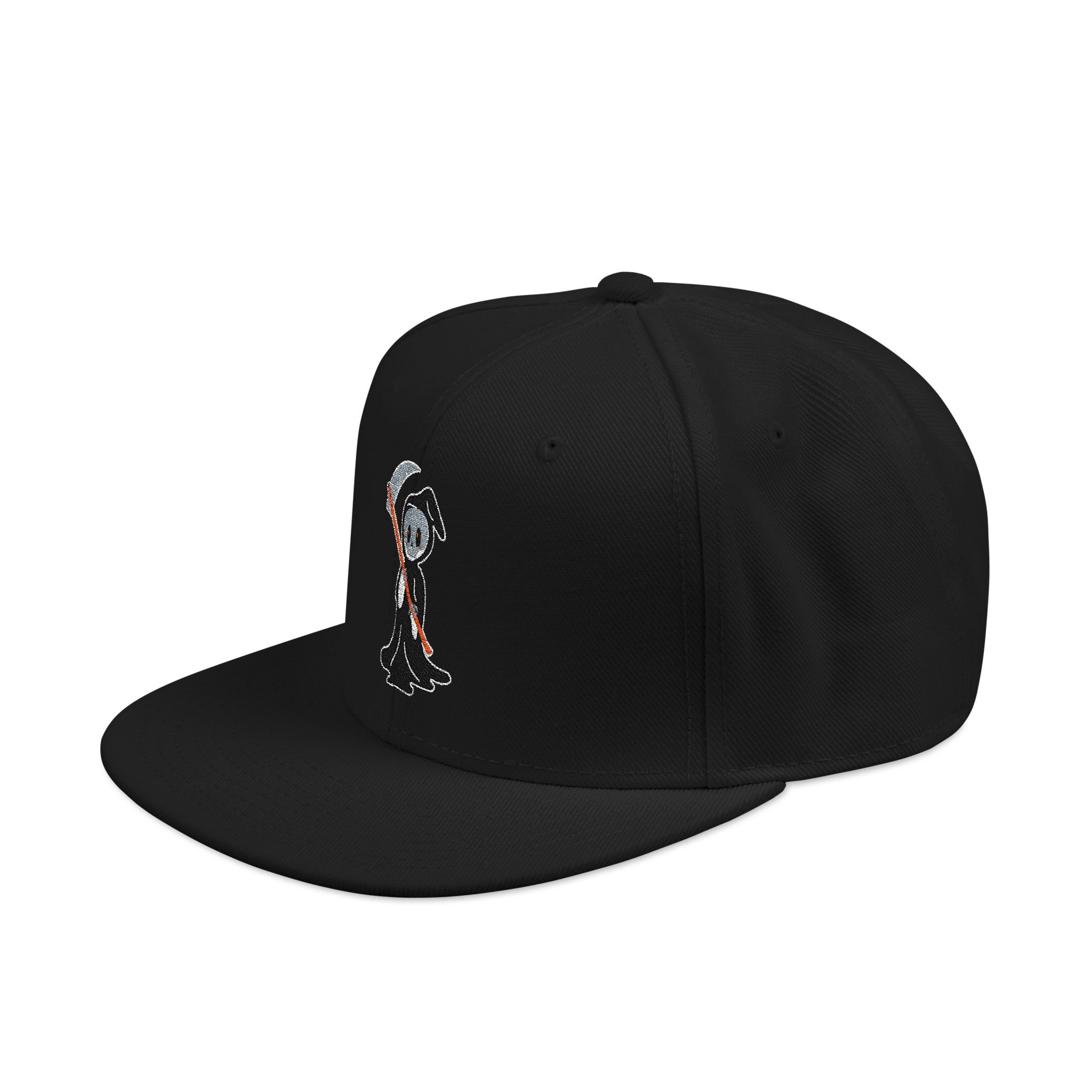Embroidered Halloween Grim Reaper Snapback Hat