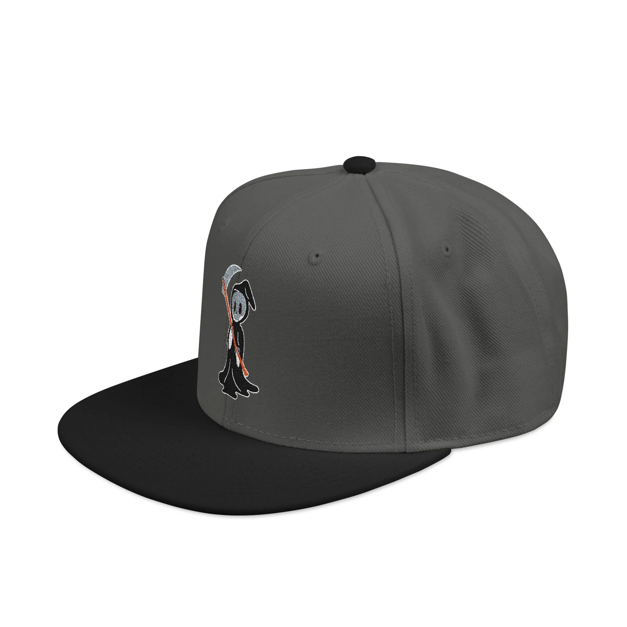 Embroidered Halloween Grim Reaper Snapback Hat