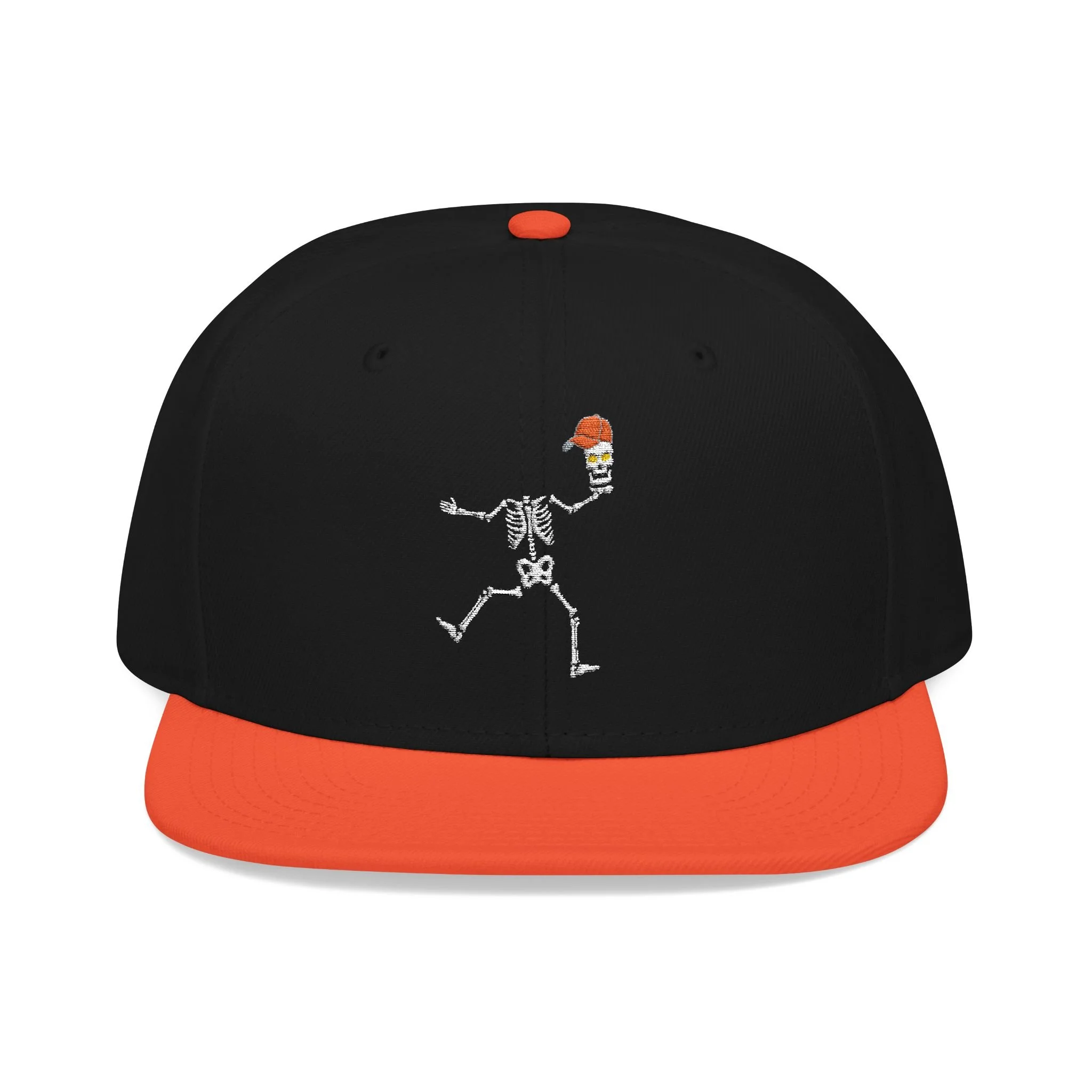 Embroidered Funny Halloween Skeleton Snapback Cap