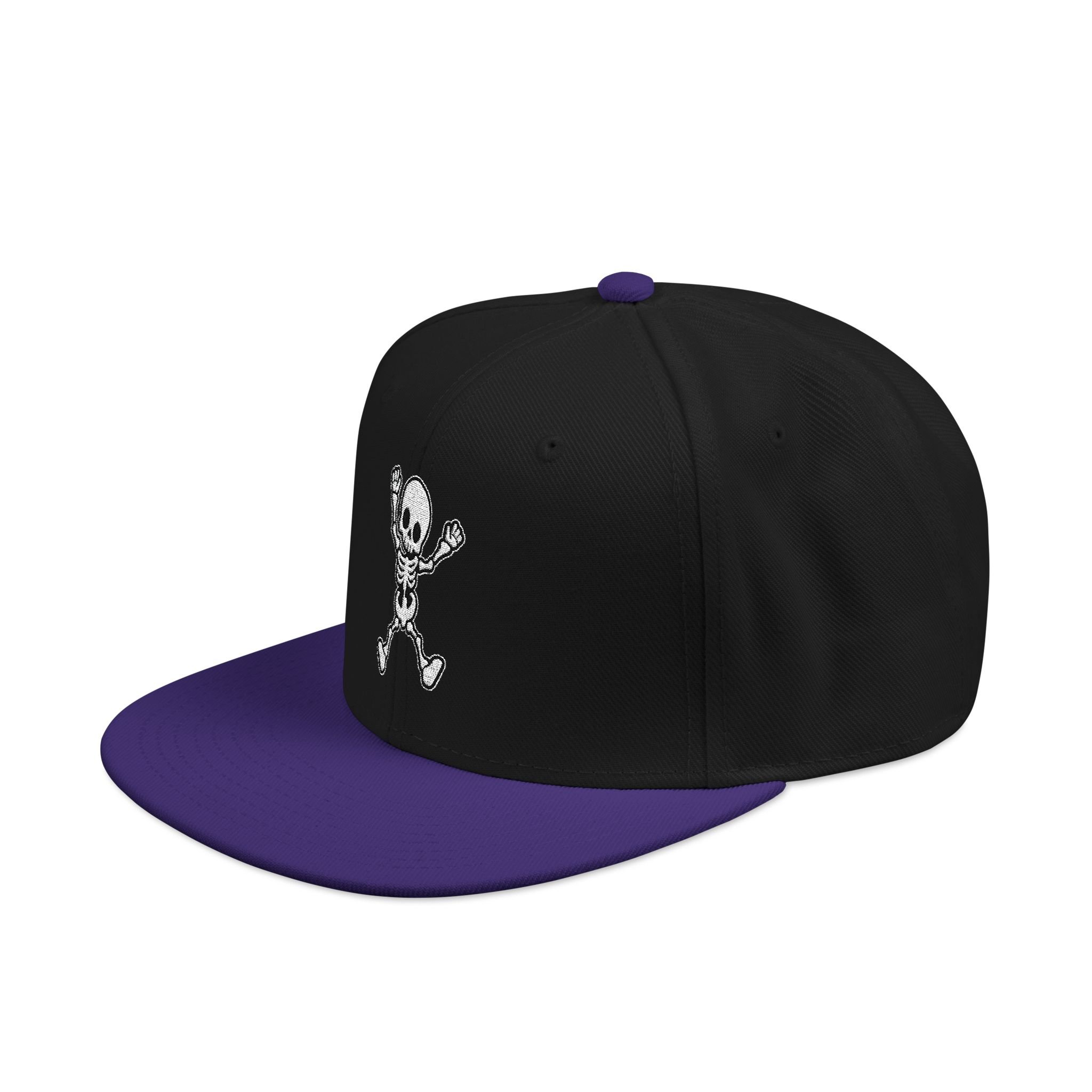 Embroidered Halloween Skeleton Snapback Hat
