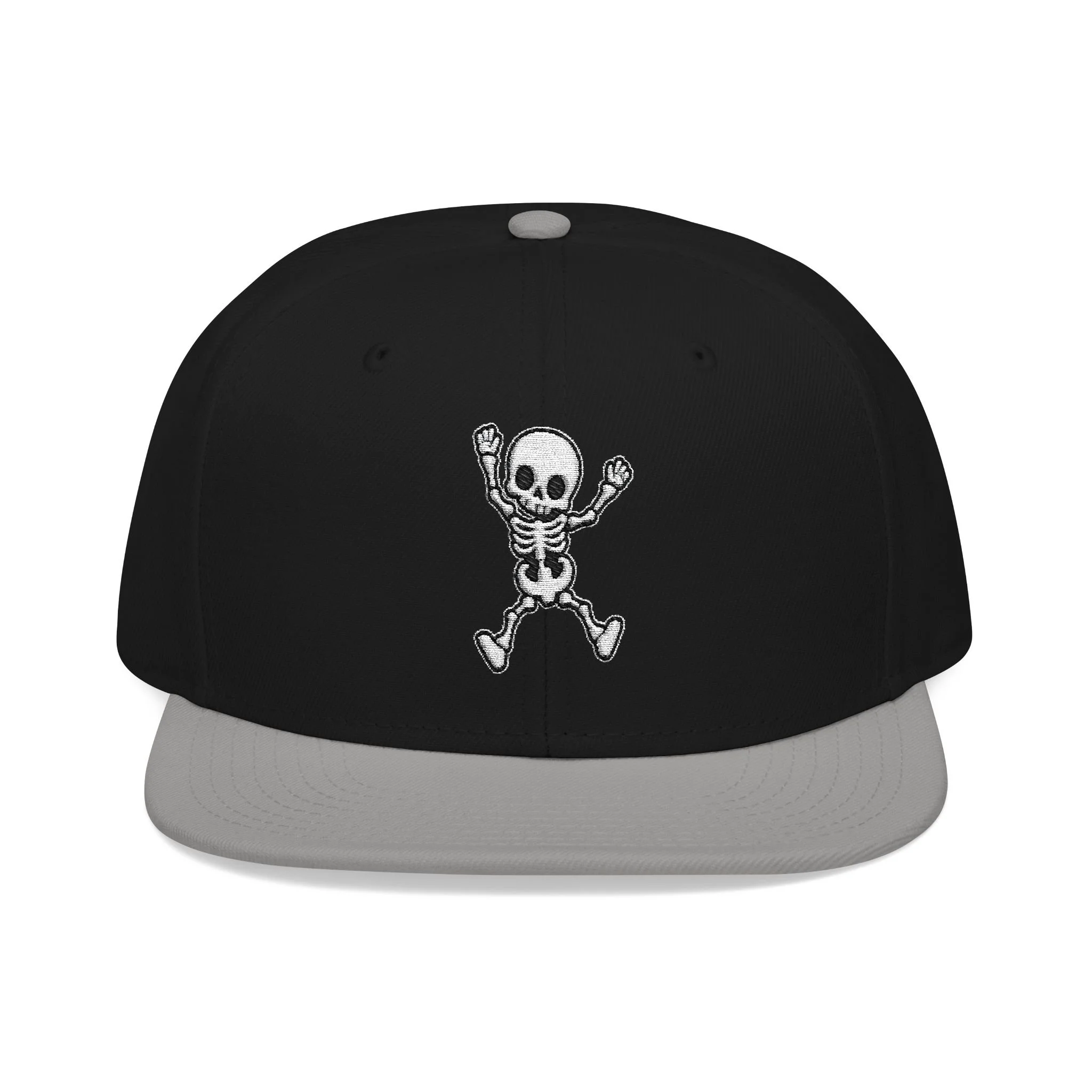 Embroidered Halloween Skeleton Snapback Hat