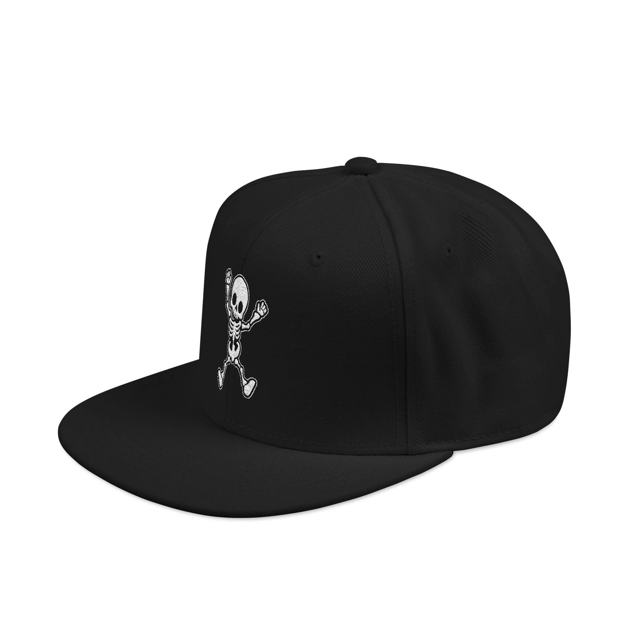 Embroidered Halloween Skeleton Snapback Hat